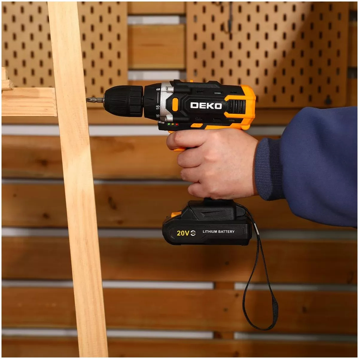 Дрель-шуруповерт аккумуляторная DEKO Banger 20V 1x1.5 Ач Banger 20V