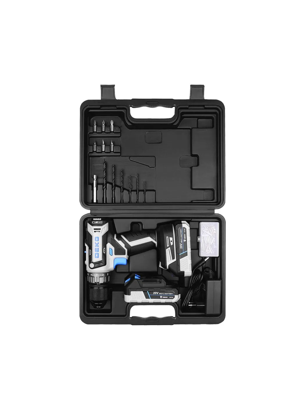 Дрель-шуруповерт аккумуляторная DEKO DKCD20-Li SET1 20 В 2x3.0 Ач 083-1117