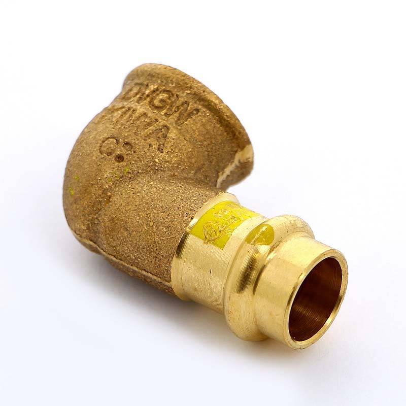 Угольник пресс-ВР Viega Profipress G 15х1/2 бронза 345822