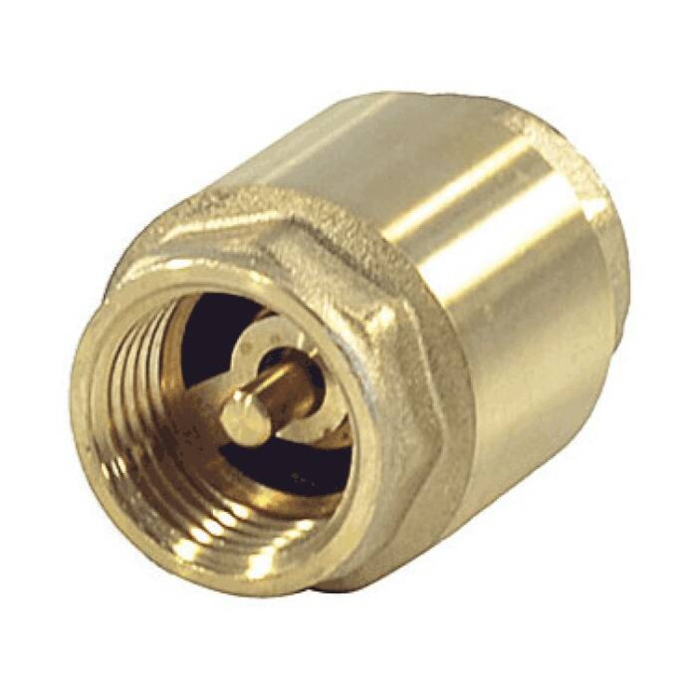 Клапан обратный пружинный латунный SantechSystems Ду 32 Ру 16 муфтовый латунный затвор 1725902