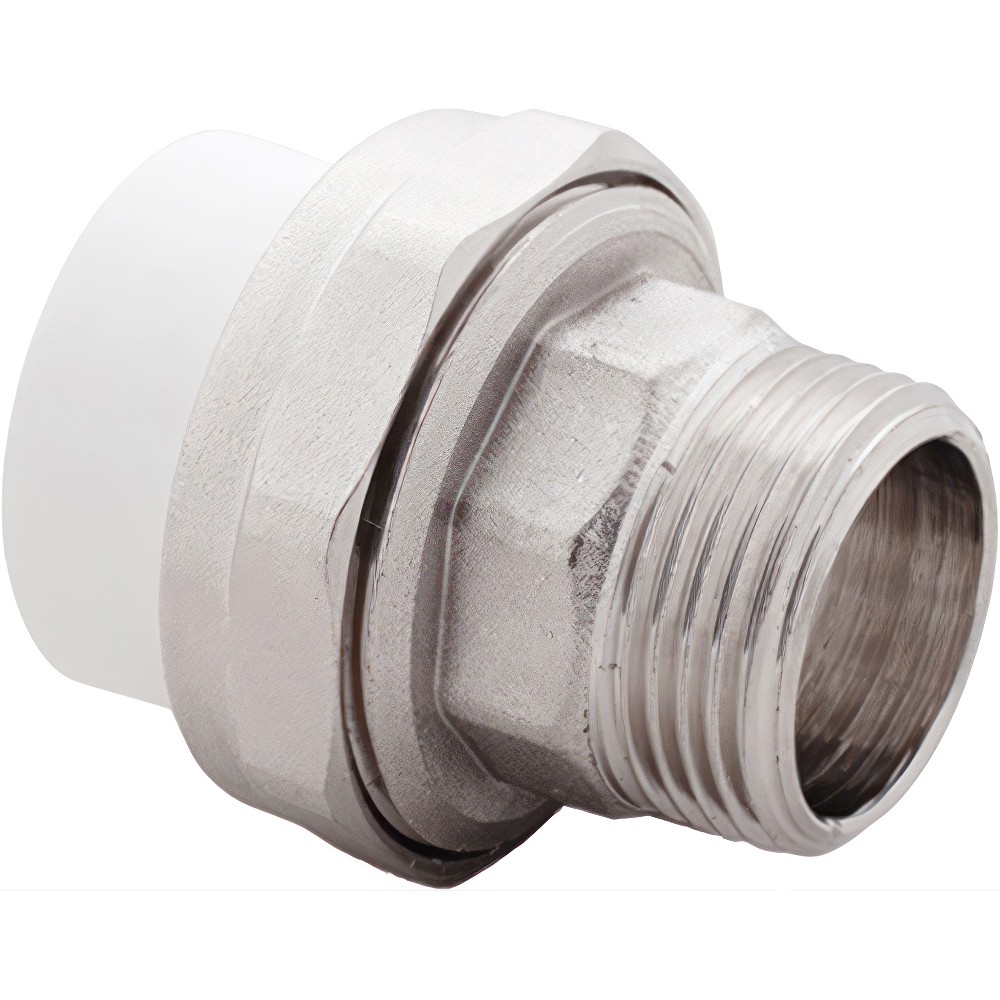 Муфта комбинированная разъемная (американка) RTP 32х3/4 НР белая 1142926