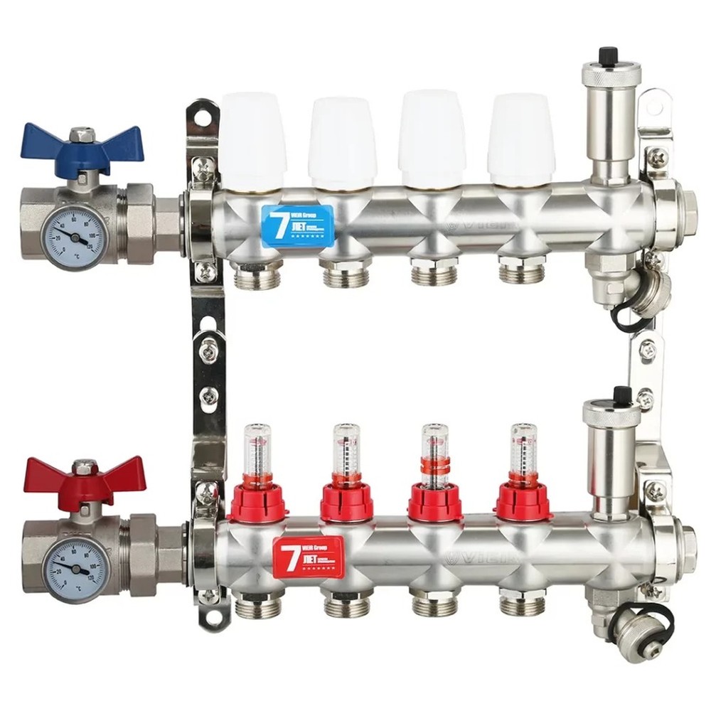 Коллекторная группа VIEIR из нержавеющей стали с расходомерами 10 выходов VR116-10A