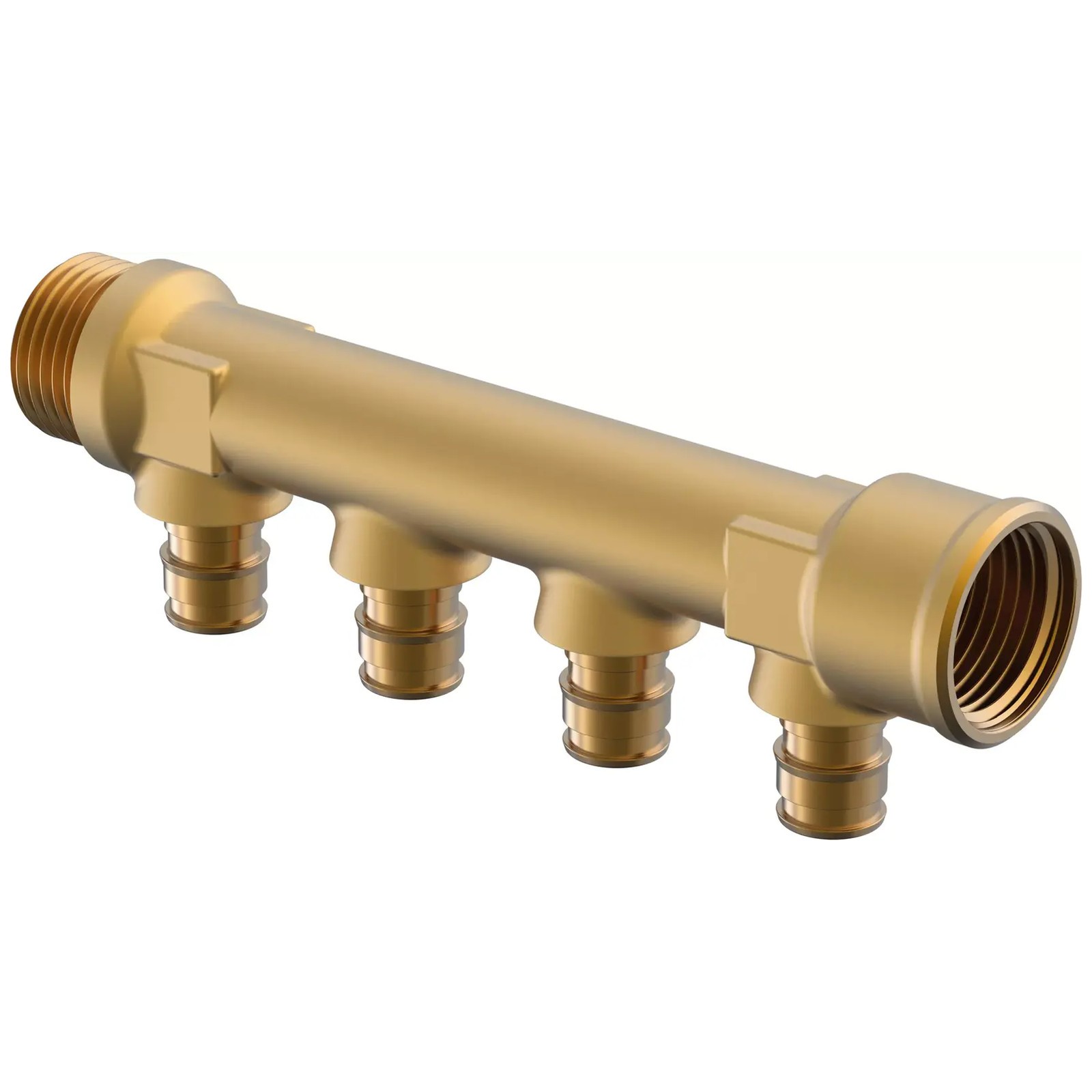 Коллектор Uponor 3/4 НР/ВР 4 отвода 16 мм межосевое 35 мм 1023029