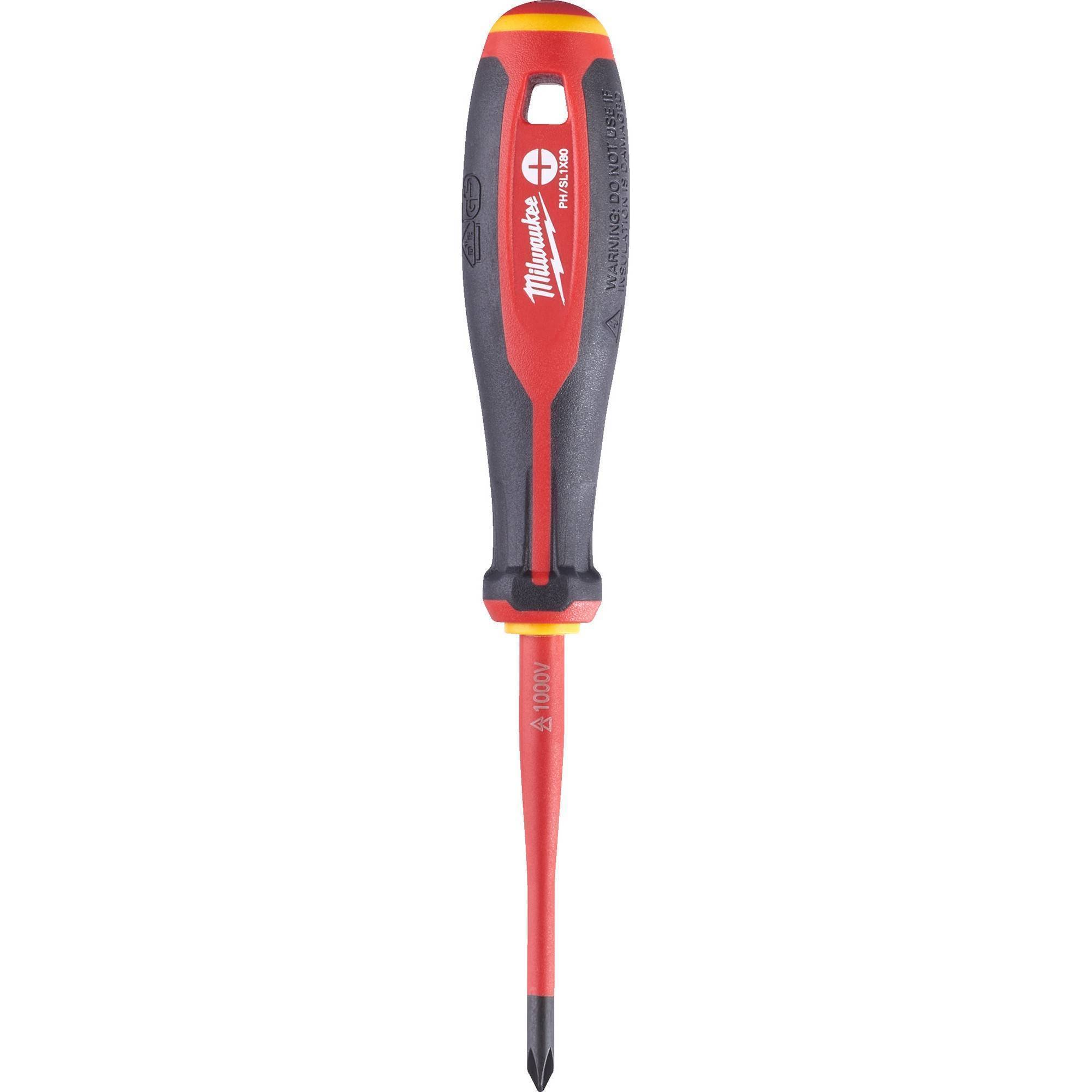 Отвертка диэлектрическая Milwaukee VDE PH/SL1 x 80 мм 4932464046