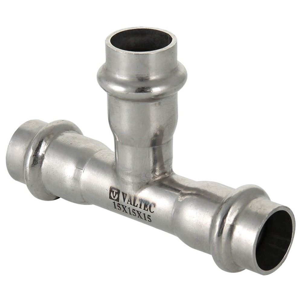 Тройник пресс равнопроходной VALTEC VTi.931.I 22 мм нержавеющая сталь (уп. 5 шт) VTi.931.I.222222