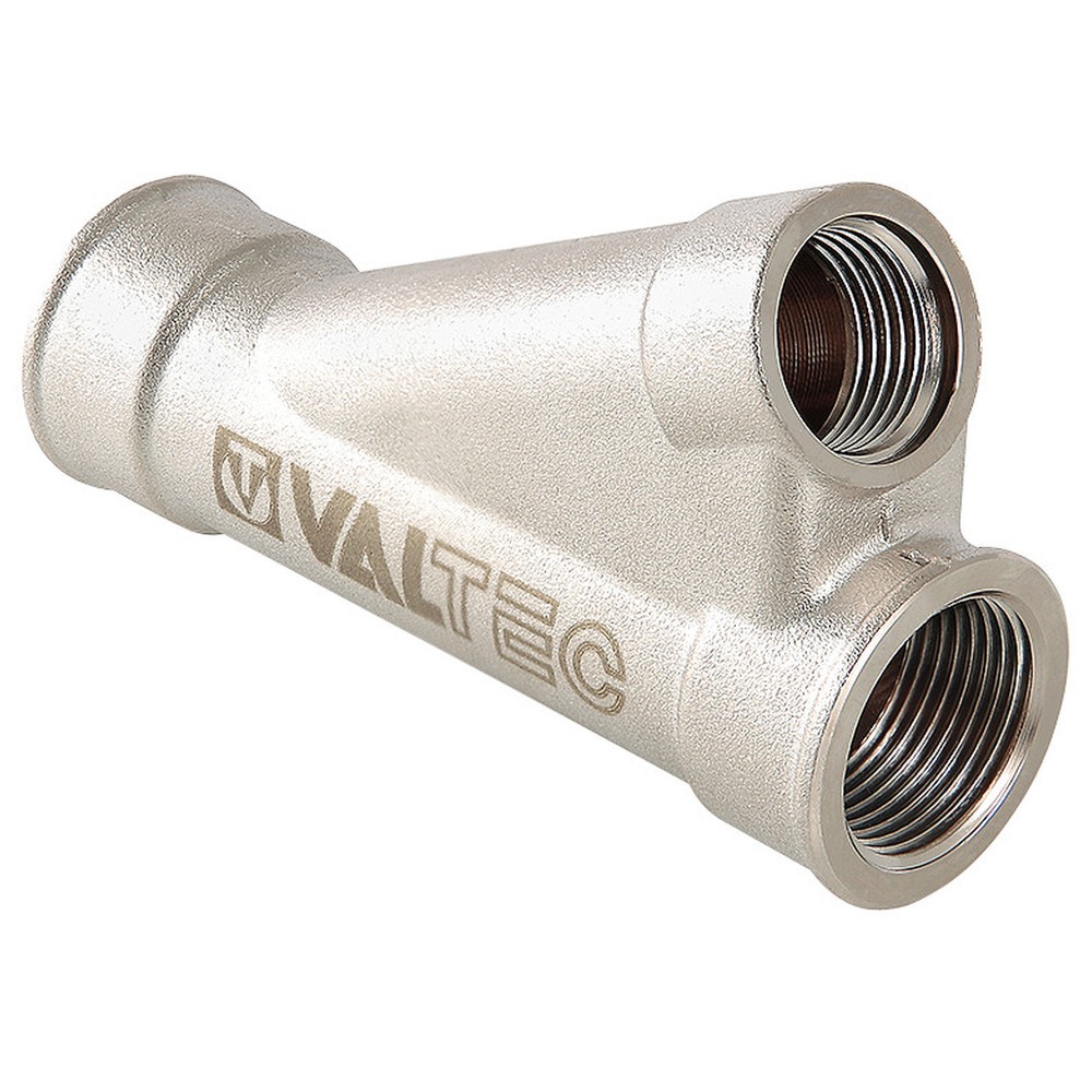 Тройник косой Valtec для погружного датчика 1 x 1/2 никелированный VTr.136.N.0604