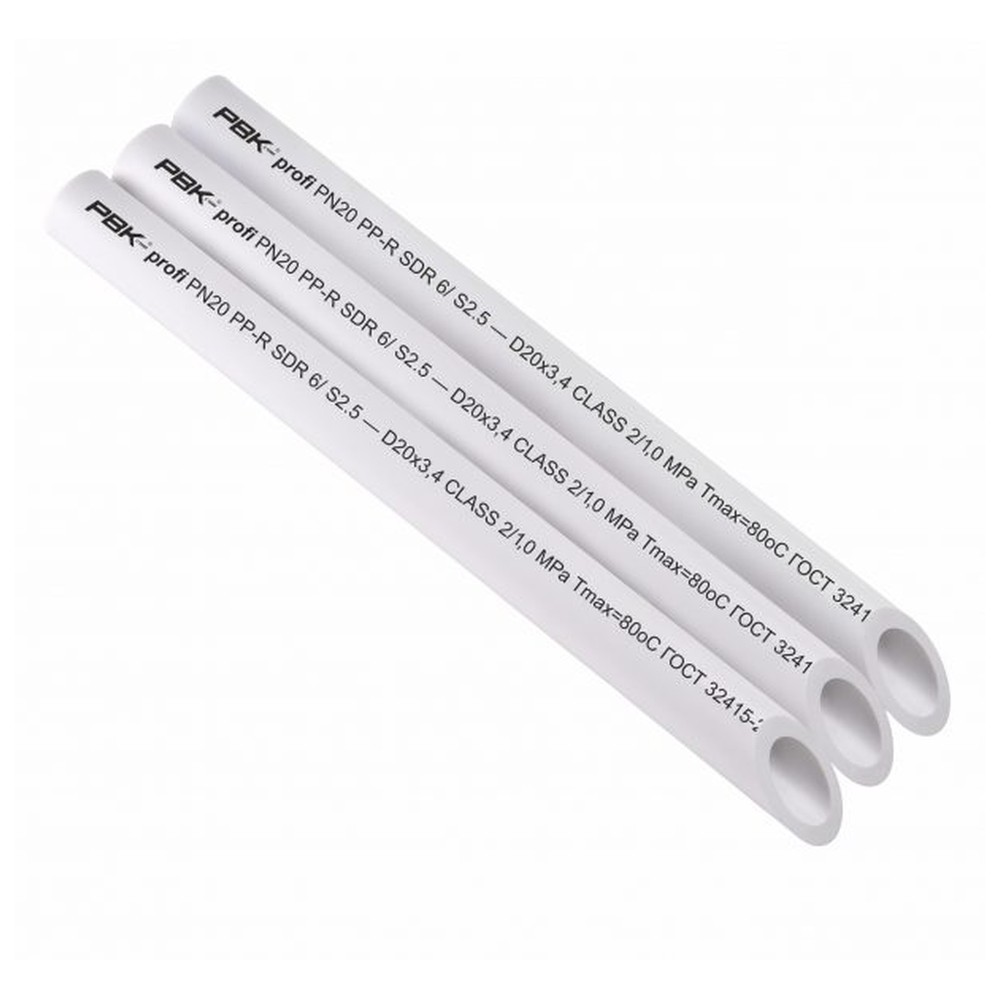 Труба полипропиленовая РВК PPR PN 20 25x4.2 мм белая 1655302