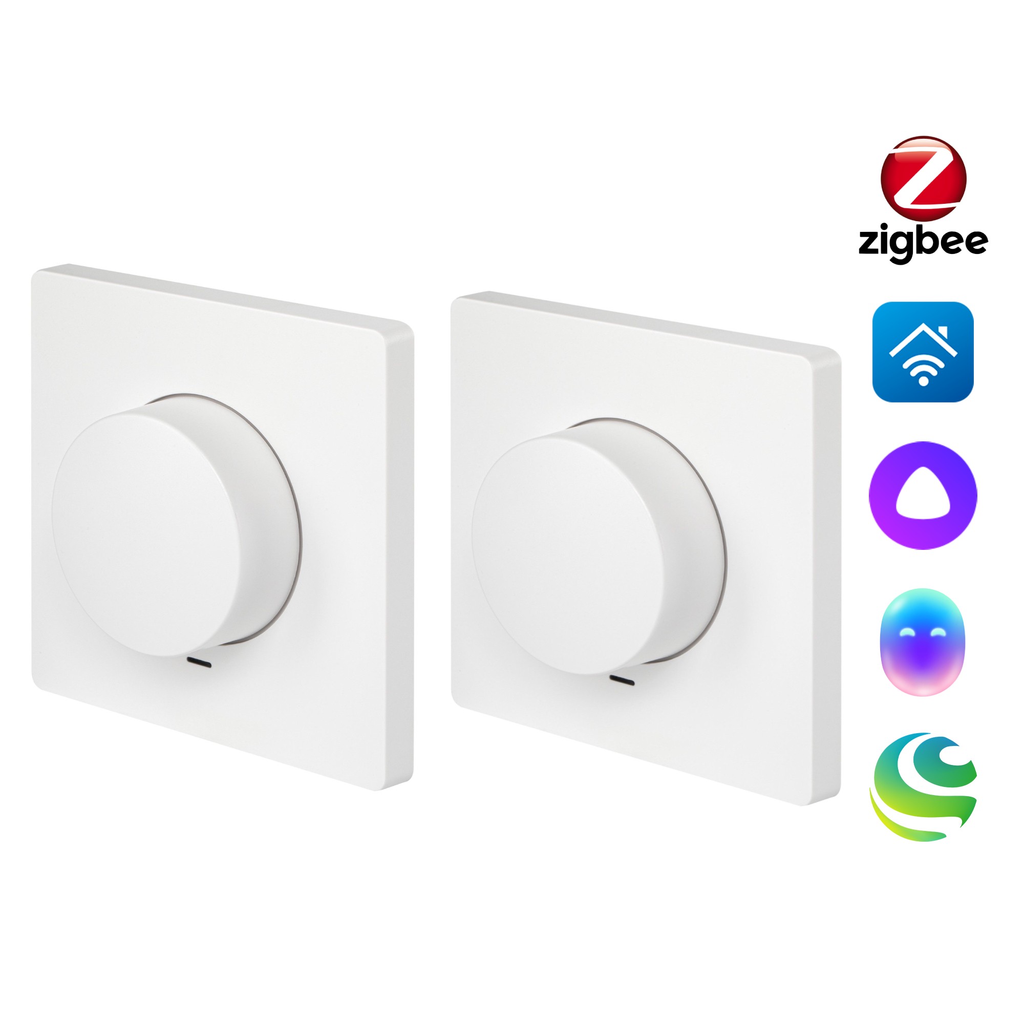 Комплект из двух умных диммеров HOMMYN Zigbee 2DSWZBN01W