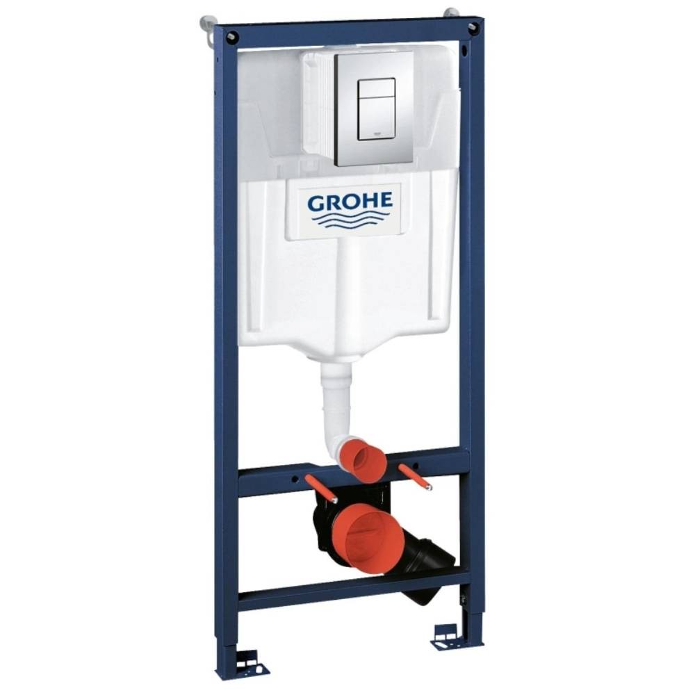 Инсталляция GROHE Rapid SL для подвесного унитаза с клавишей смыва хром 38772001