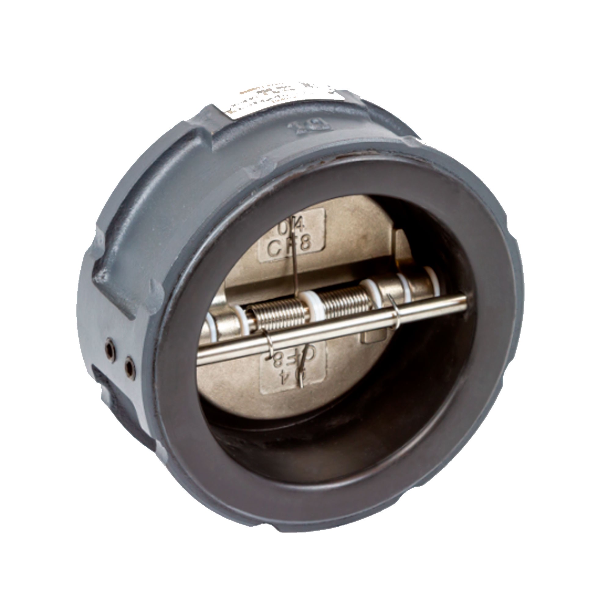 Затвор обратный Ридан ЗОД PN16 DN200 межфланцевый двустворчатый чугун НС-1448045