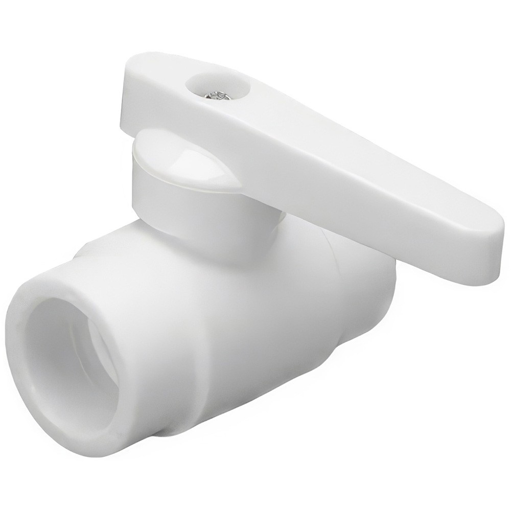 Кран шаровой полипропиленовый FDplast PPR 40 мм белый 10101040