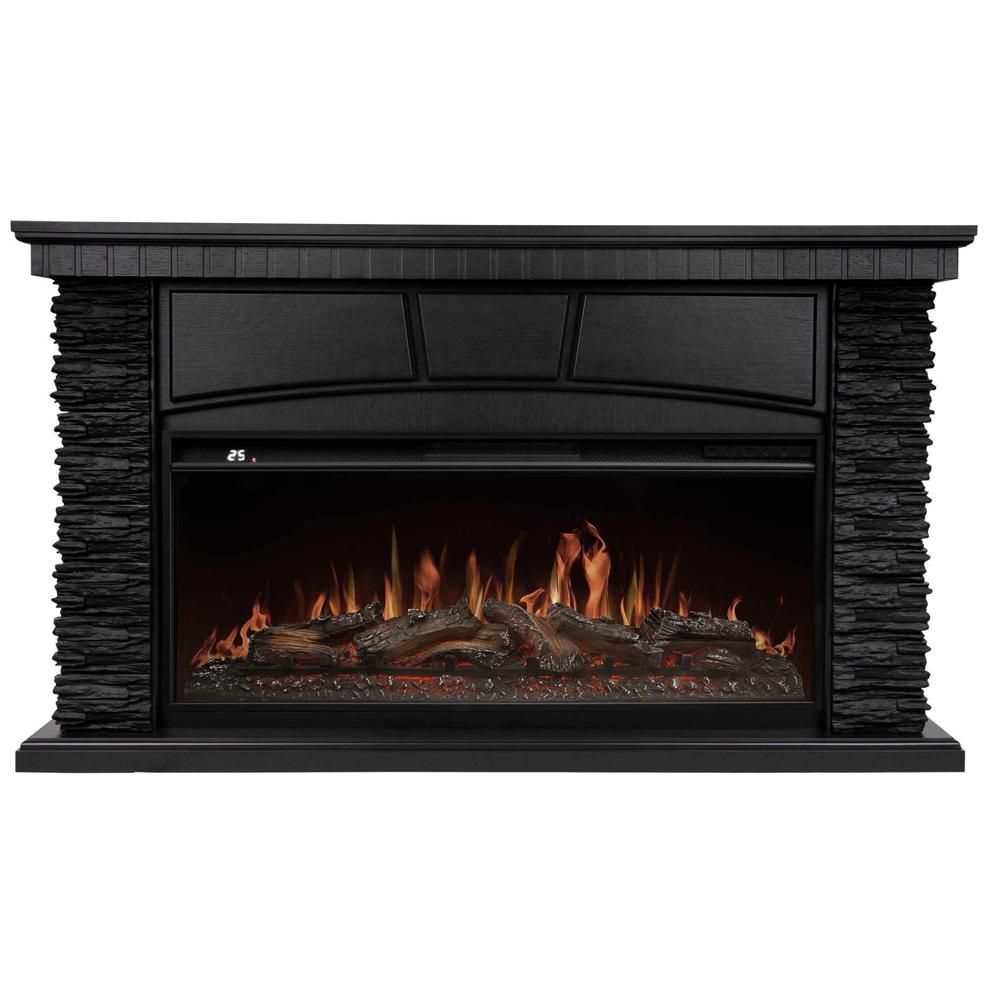 Портал для электрокамина Firelight Porto 40 камень черный шпон венге НС-1764958