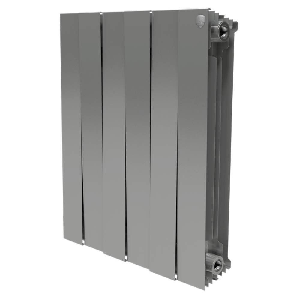 Радиатор биметаллический Royal Thermo PianoForte 500 6 секций Silver Satin RTPSS50006