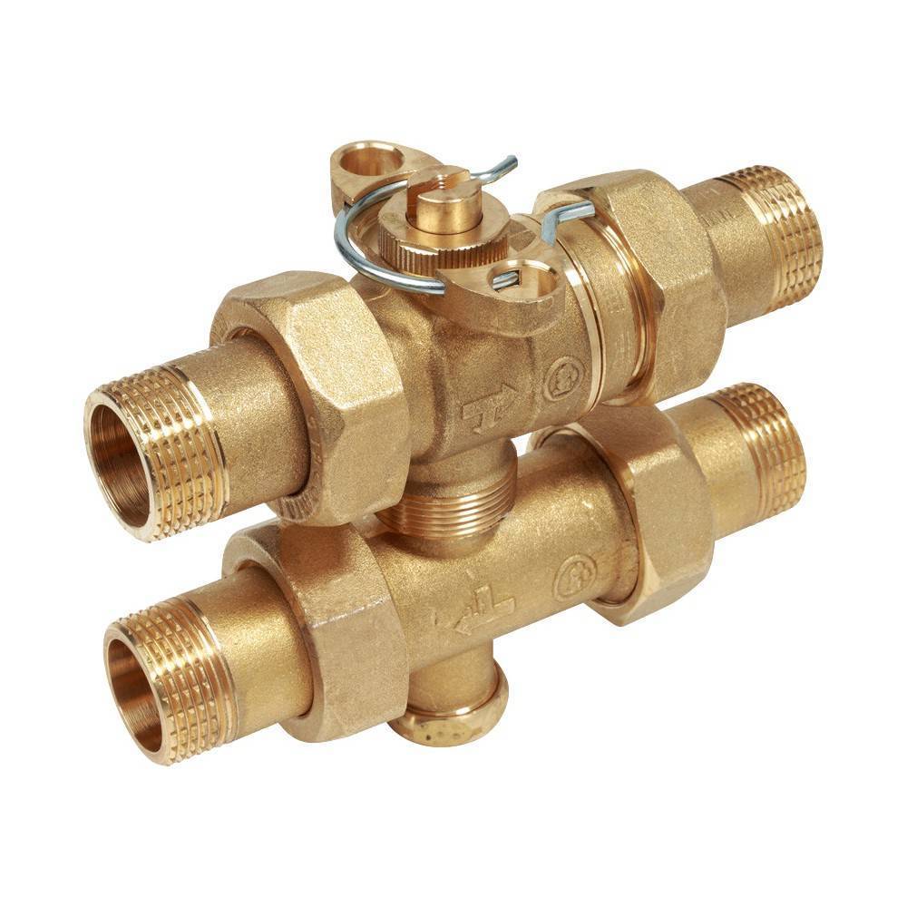 Кран зональный трехходовой Giacomini 1 дюйм с накидными гайками R278Y005