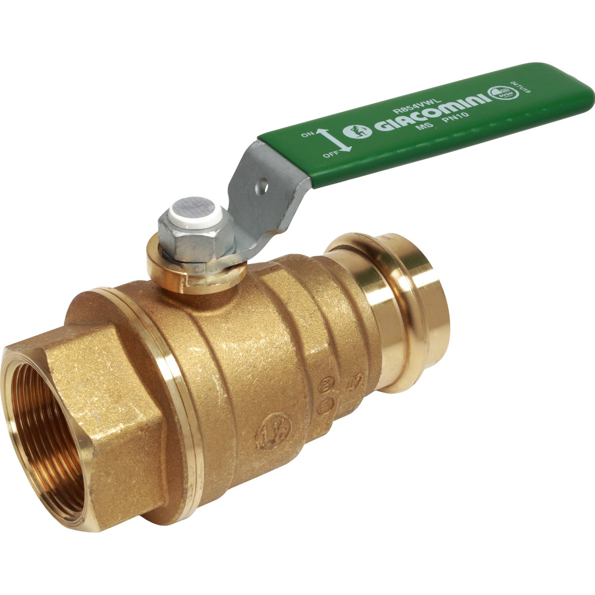 Кран шаровой Giacomini R854V пресс-соединение 54 мм x 2 ВР рычаг R854VY138