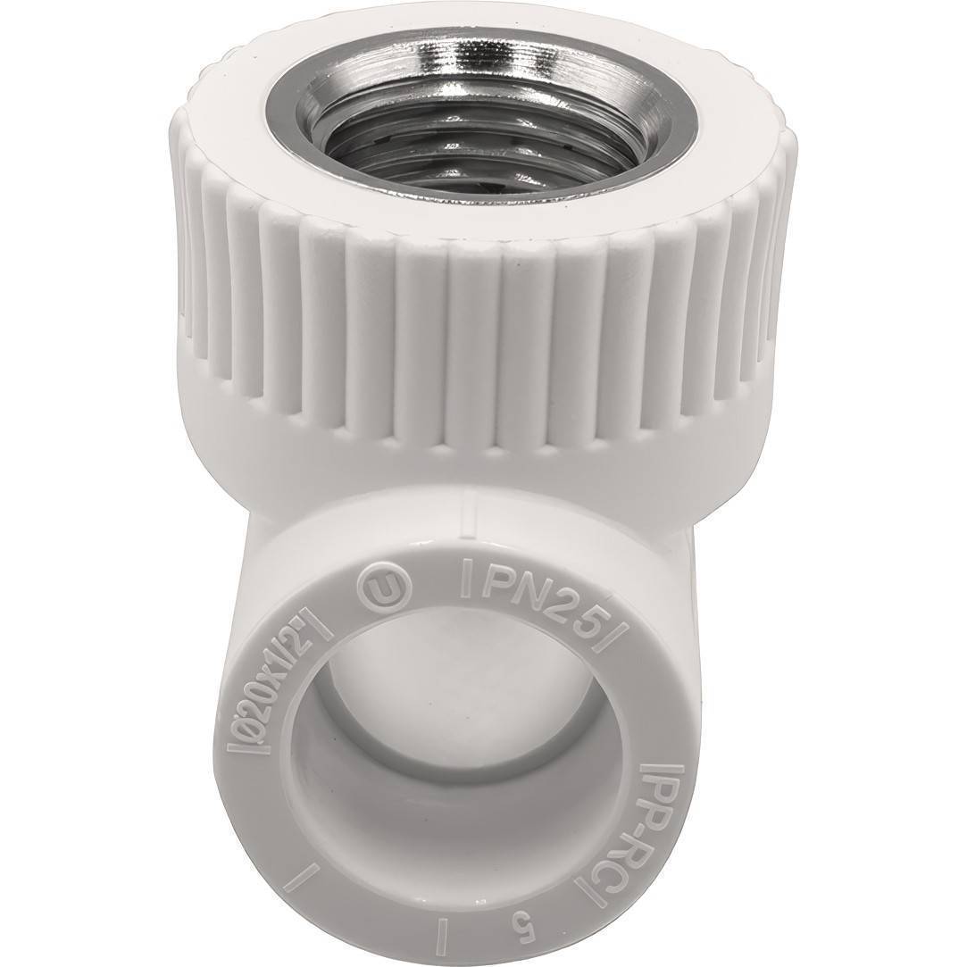 Тройник комбинированный THERMOLIGHT PP-R 20х1/2х20 мм ВР белый НС-1620584