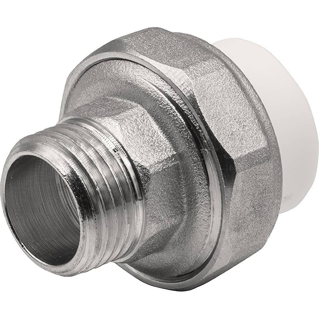 Муфта комбинированная разъемная THERMOLIGHT PP-R НР 20х1/2 белая НС-1620529