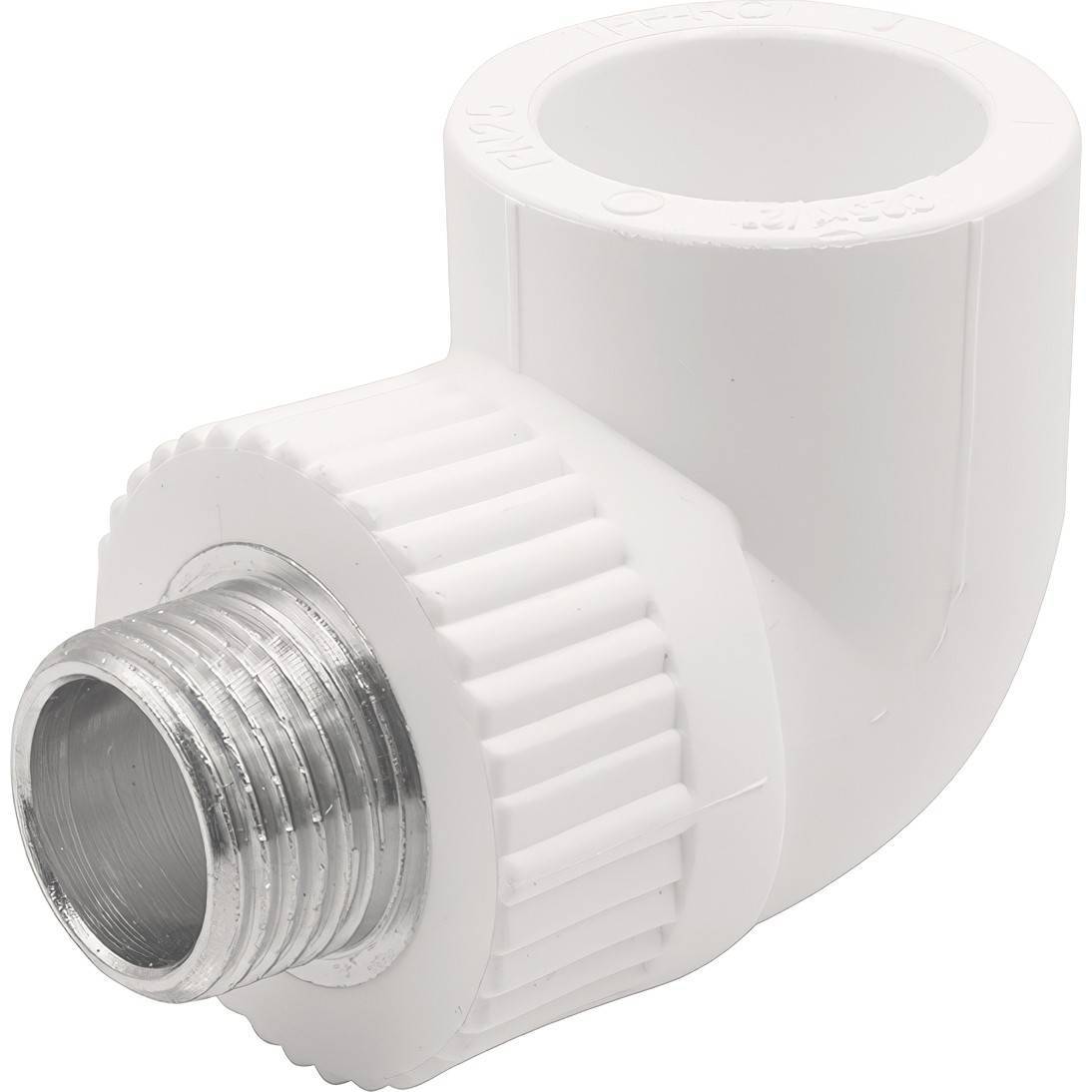 Угольник комбинированный 90° PP-R THERMOLIGHT 25 мм x 1/2 НР белый НС-1620677