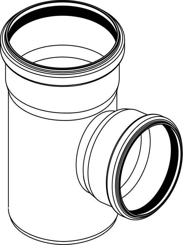 Тройник канализационный REHAU RAUPIANO PLUS 75/75/87° 1249276