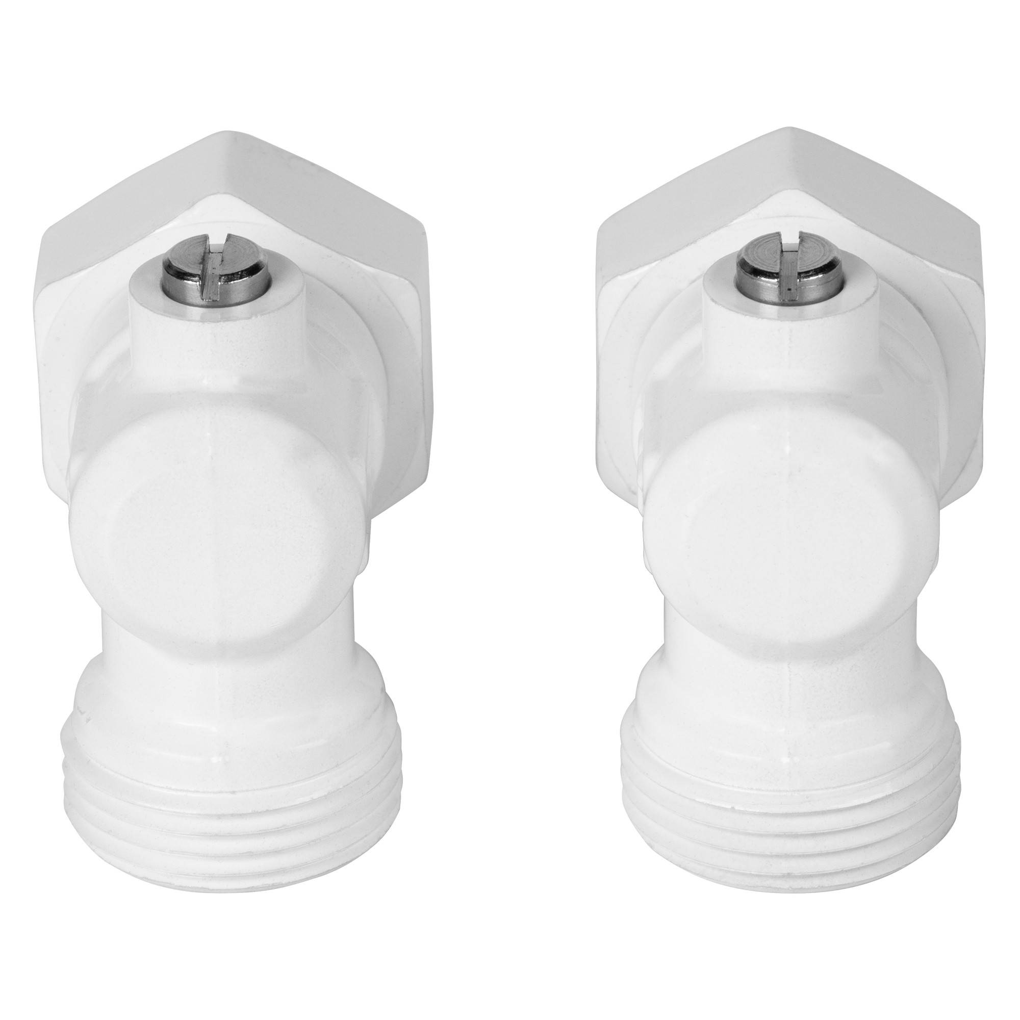 Набор для нижнего подключения радиатора Royal Thermo угловой раздельный 3/4x3/4 EK белый RTE 07.0004