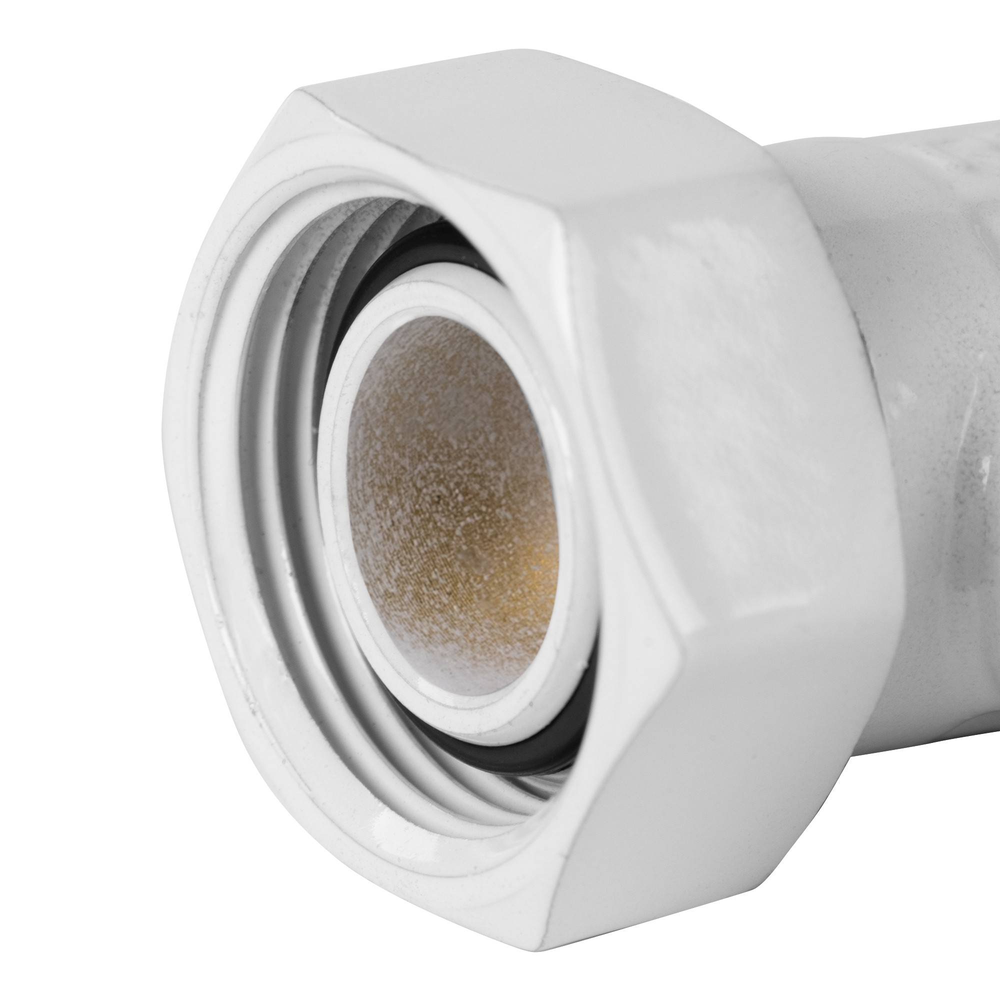 Набор для нижнего подключения радиатора Royal Thermo угловой раздельный 3/4x3/4 EK белый RTE 07.0004