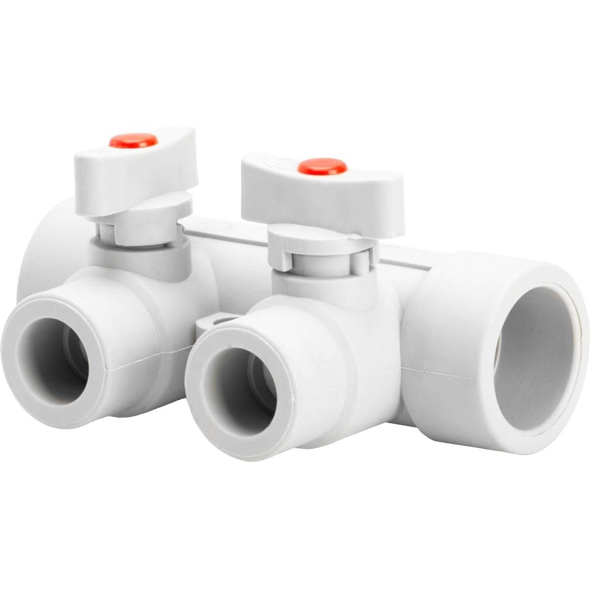 Коллектор полипропиленовый Lammin с шаровыми кранами 32 мм х 2 выхода 1160558