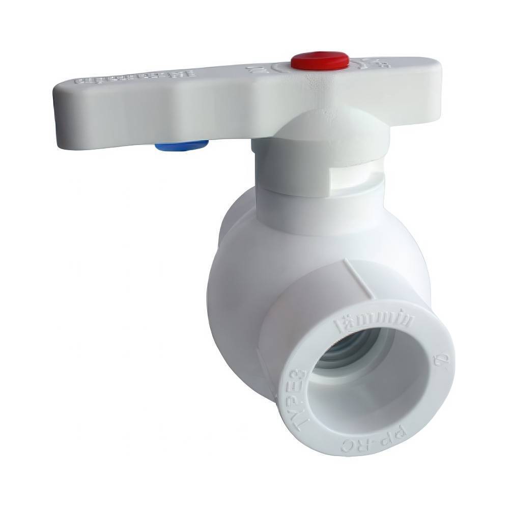 Кран шаровой полипропиленовый Lammin PPR Premium 20 мм белый LM.PPR.BV.P.20