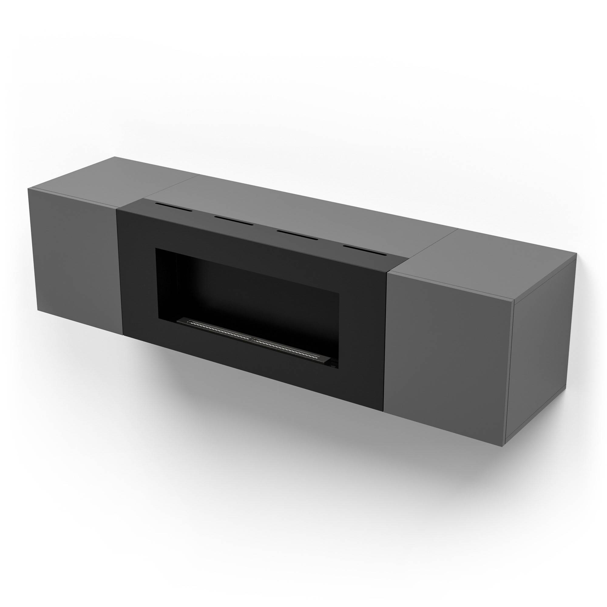 Тумба ТВ с биокамином Firelight BFP-P1600 графит НС-1646611