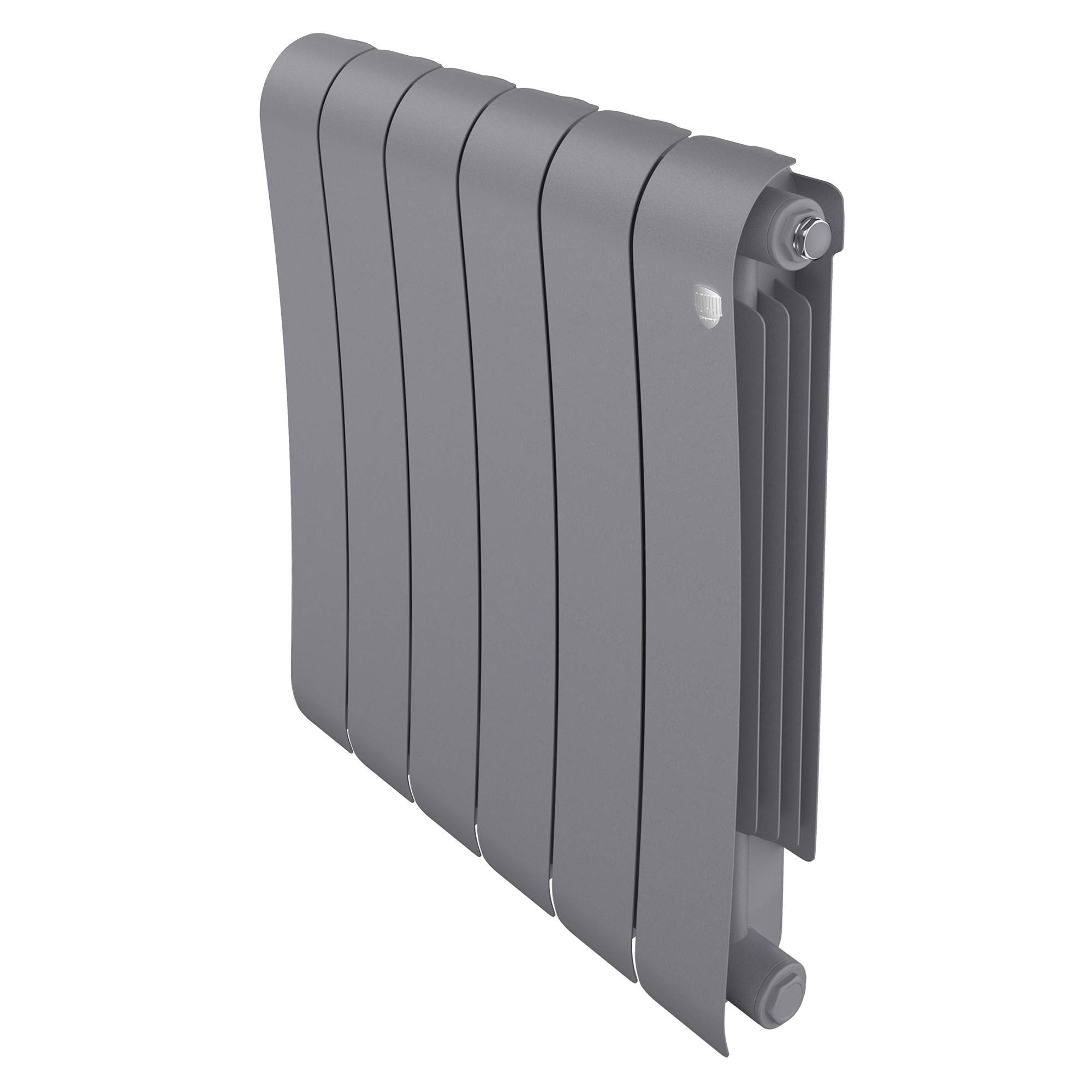 Радиатор биметаллический Royal Thermo Infinity 500 Silver Satin 6 секций боковое подключение НС-1630002