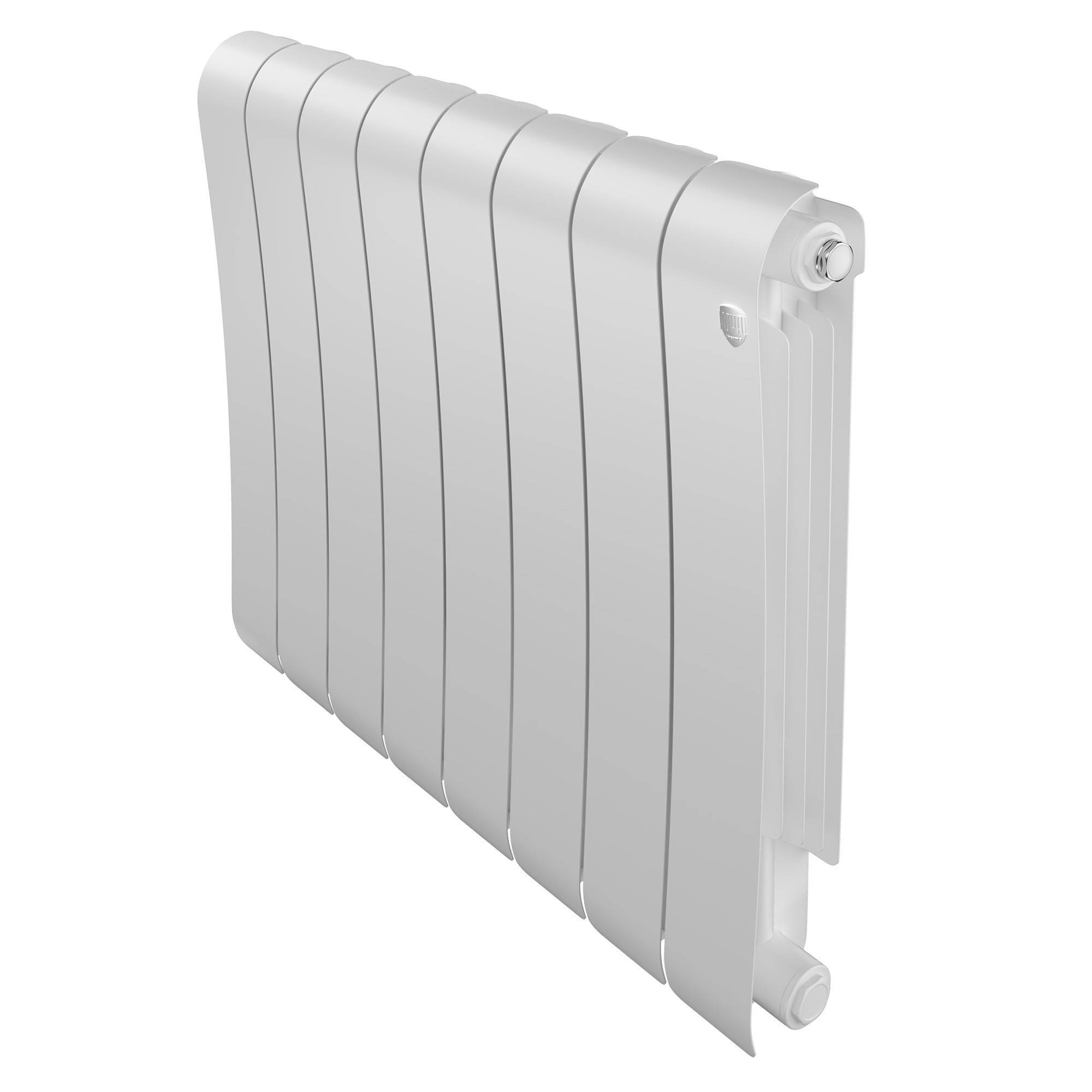 Радиатор биметаллический Royal Thermo Infinity 500 Bianco Traffico 8 секций боковое подключение НС-1630013