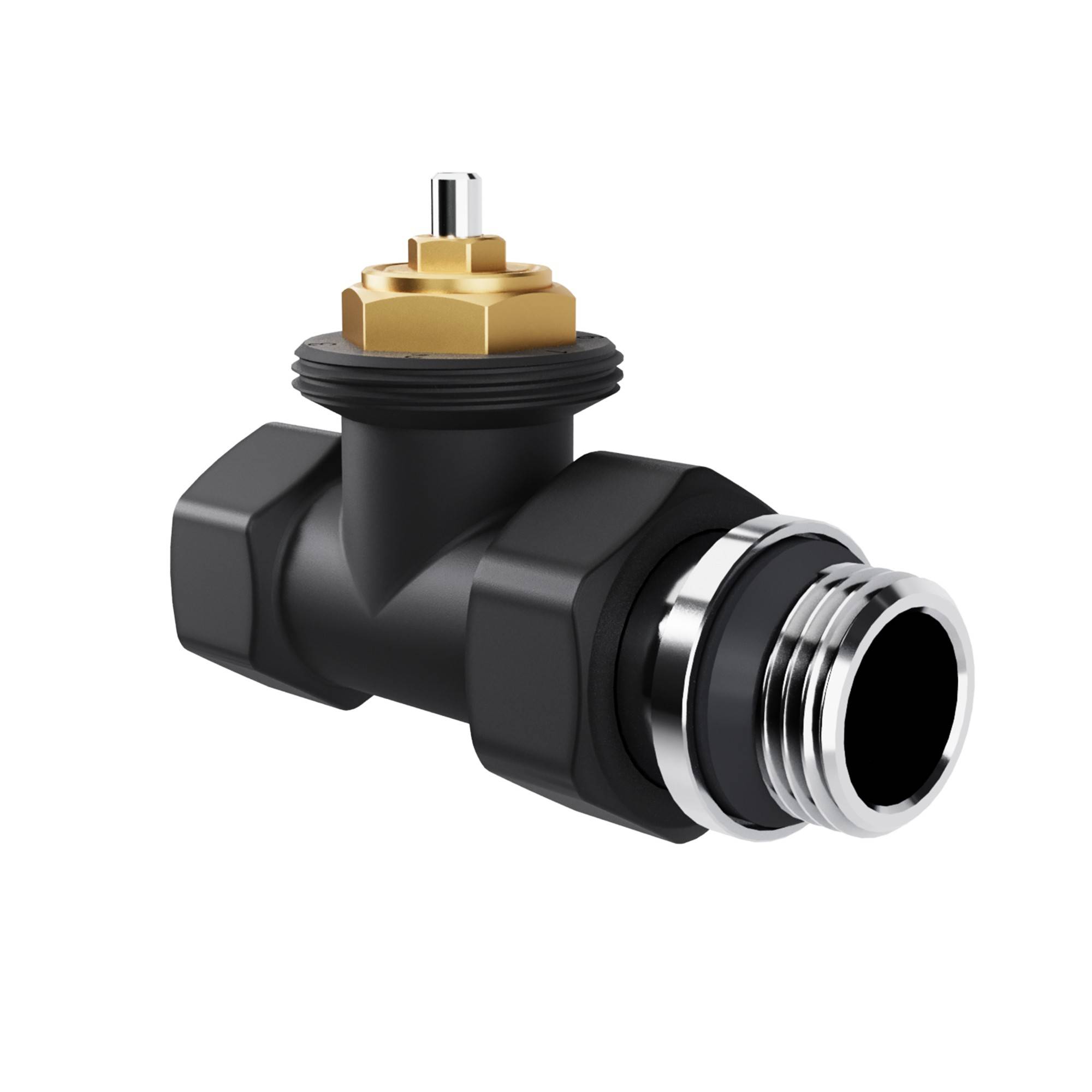 Набор термостатический прямой Royal Thermo Design 1/2 M30x1,5 Черный НС-1640378