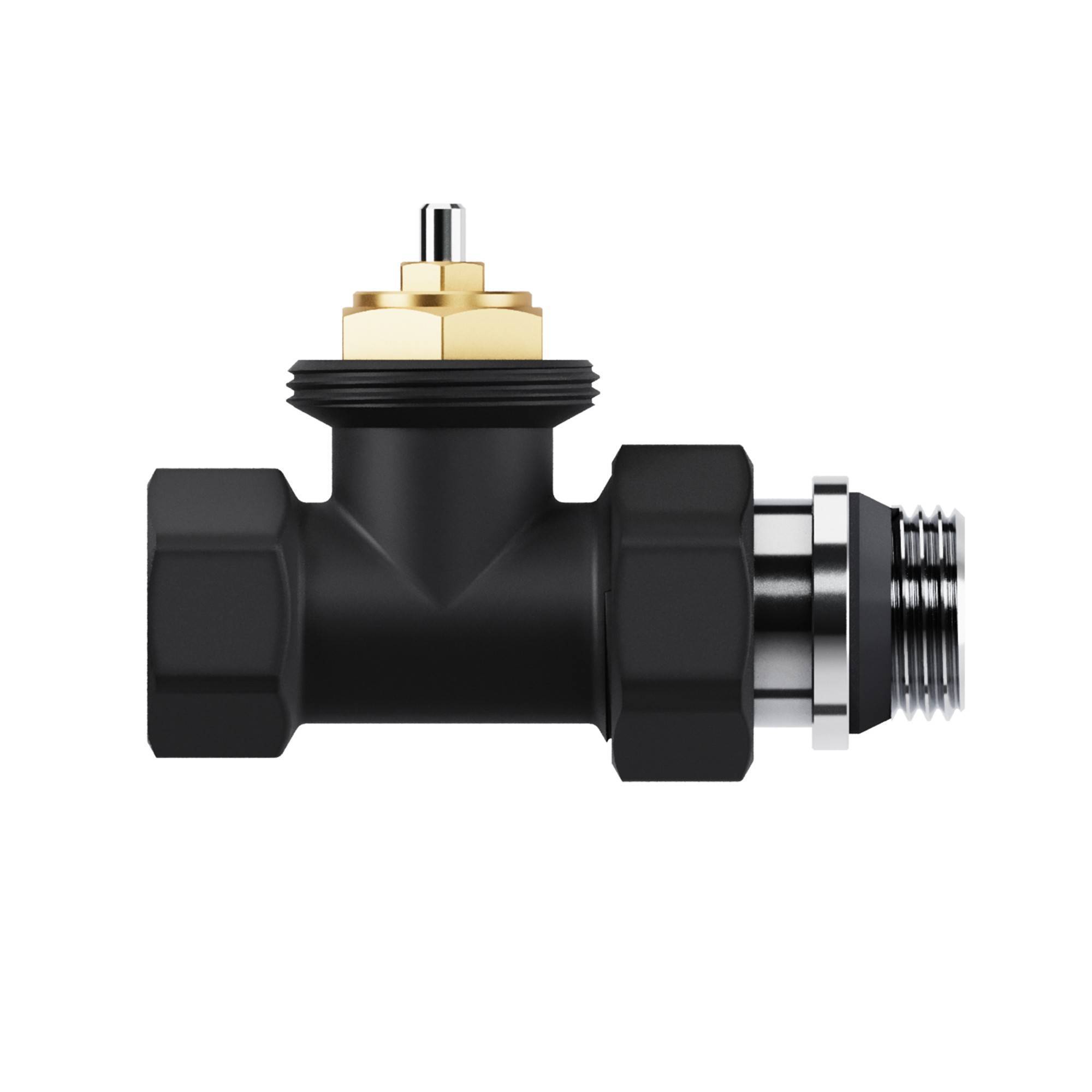 Набор термостатический прямой Royal Thermo Design 1/2 M30x1,5 Черный НС-1640378