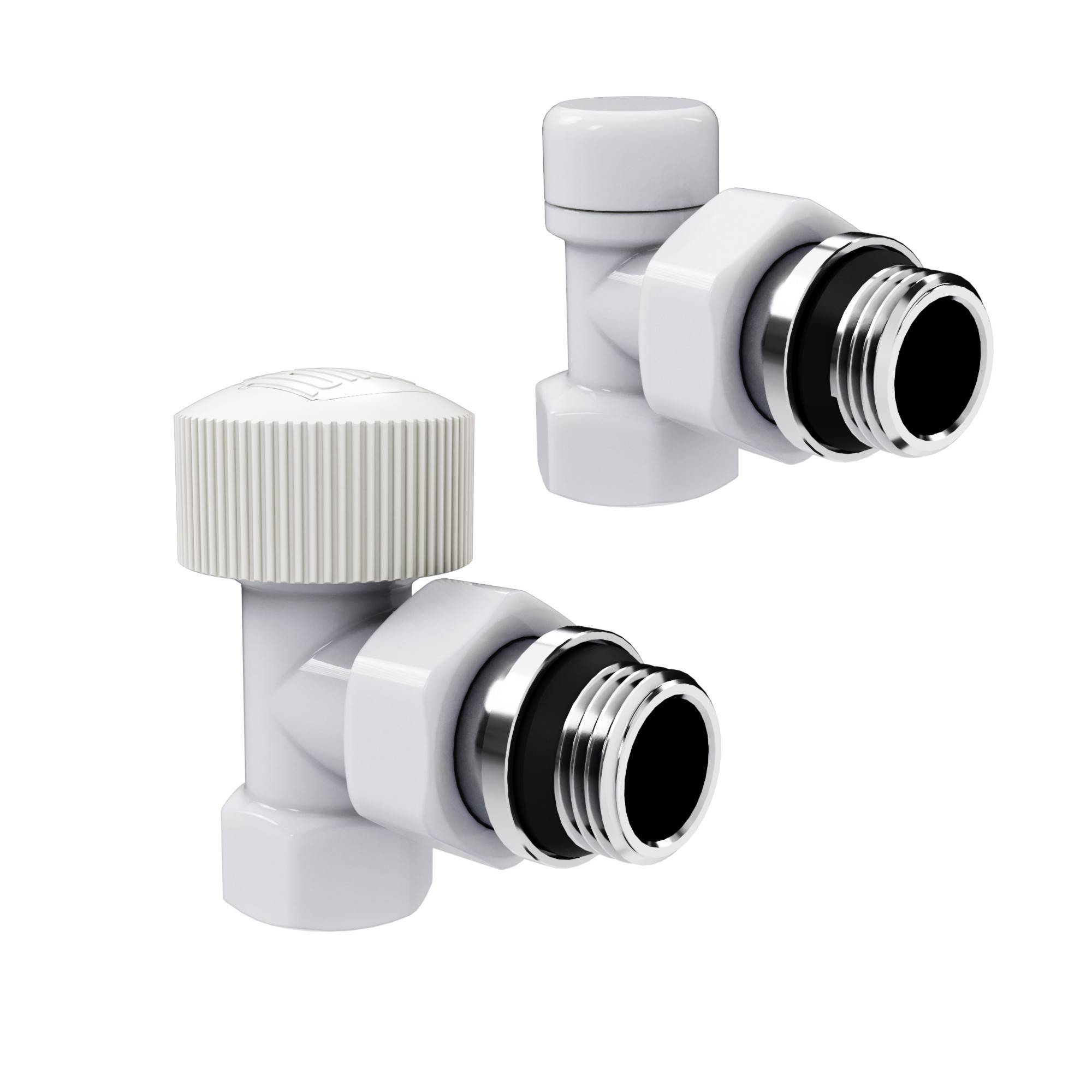Набор термостатический угловой Royal Thermo Design 1/2 M30x1.5 белый НС-1640379