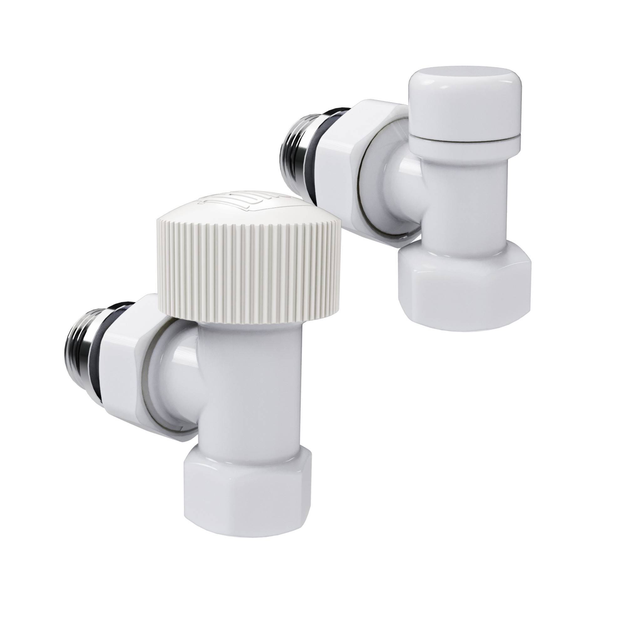 Набор термостатический угловой Royal Thermo Design 1/2 M30x1.5 белый НС-1640379
