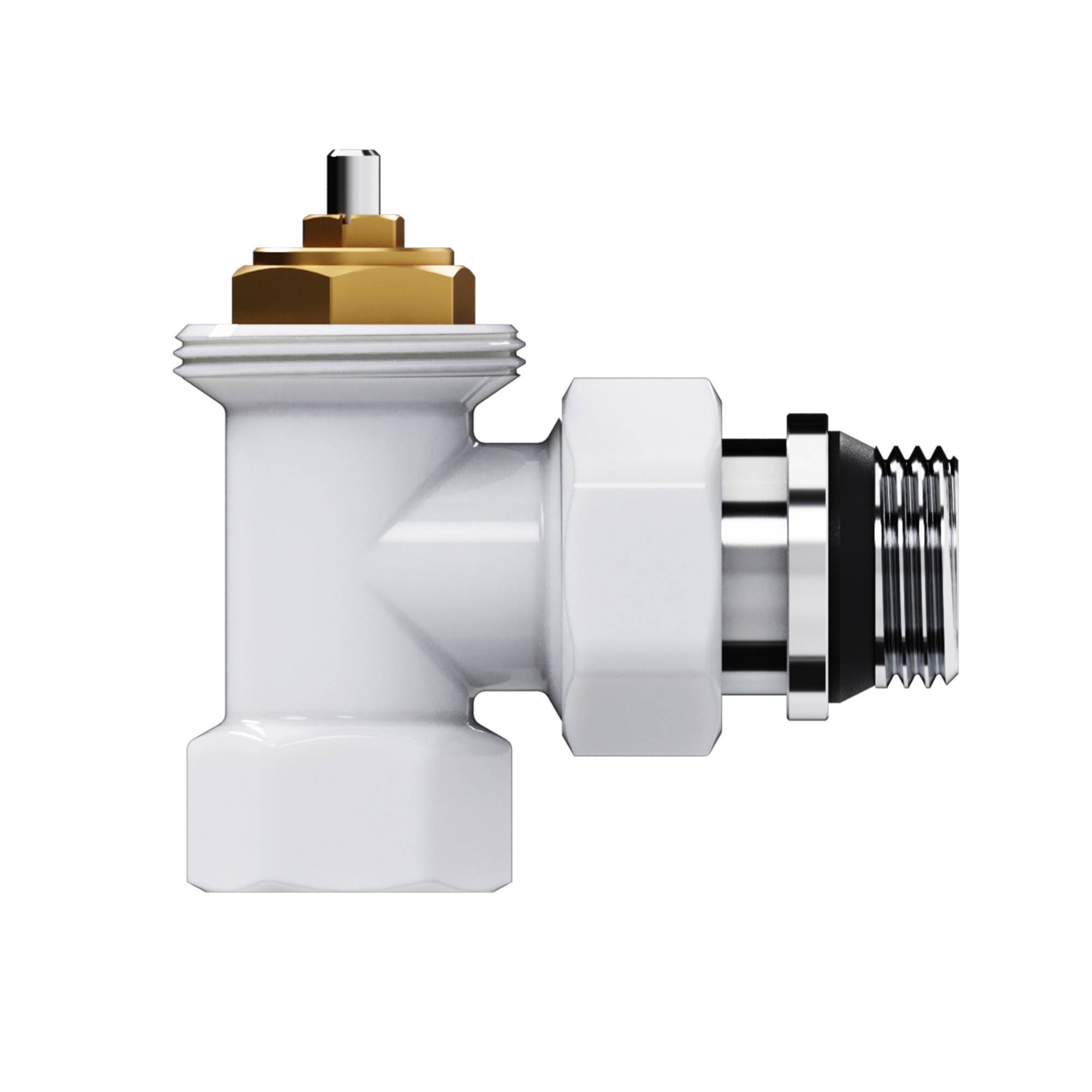 Набор термостатический угловой Royal Thermo Design 1/2 M30x1.5 белый НС-1640379