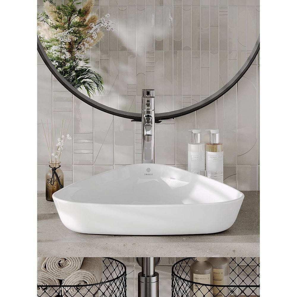 Раковина накладная Orange B07 санфарфор белый глянец B07-500W