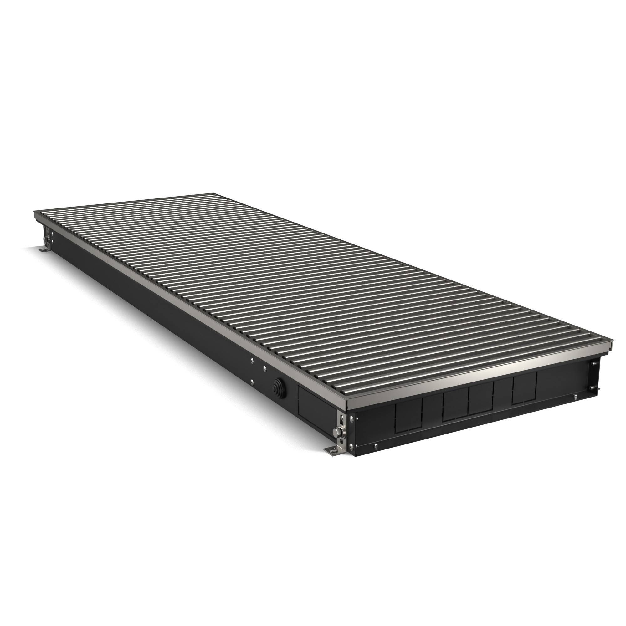 Конвектор внутрипольный Royal Thermo ATRIUM TURBO 80x400x1600 мм с вентилятором Натуральный алюминий НС-1699033