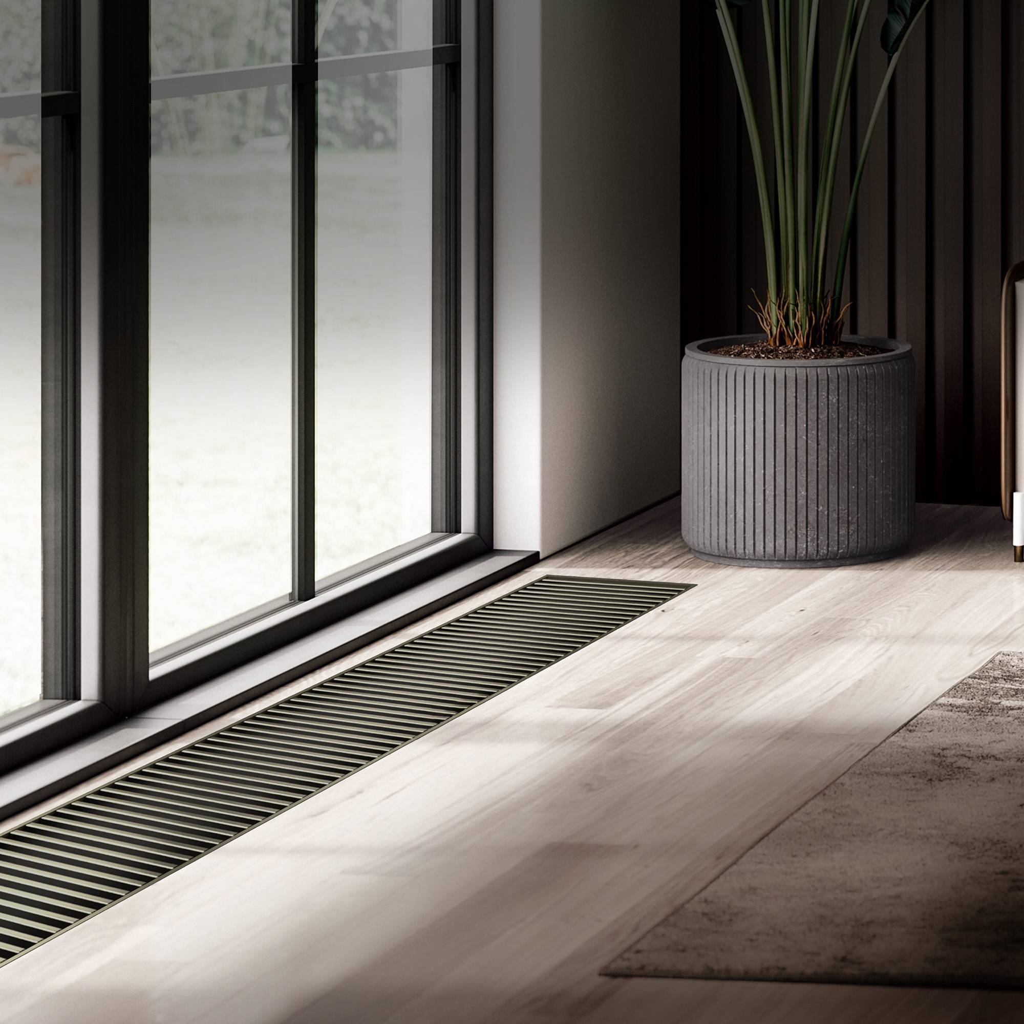 Конвектор внутрипольный Royal Thermo ATRIUM TURBO 80x250x900 мм темно-коричневый 1698923