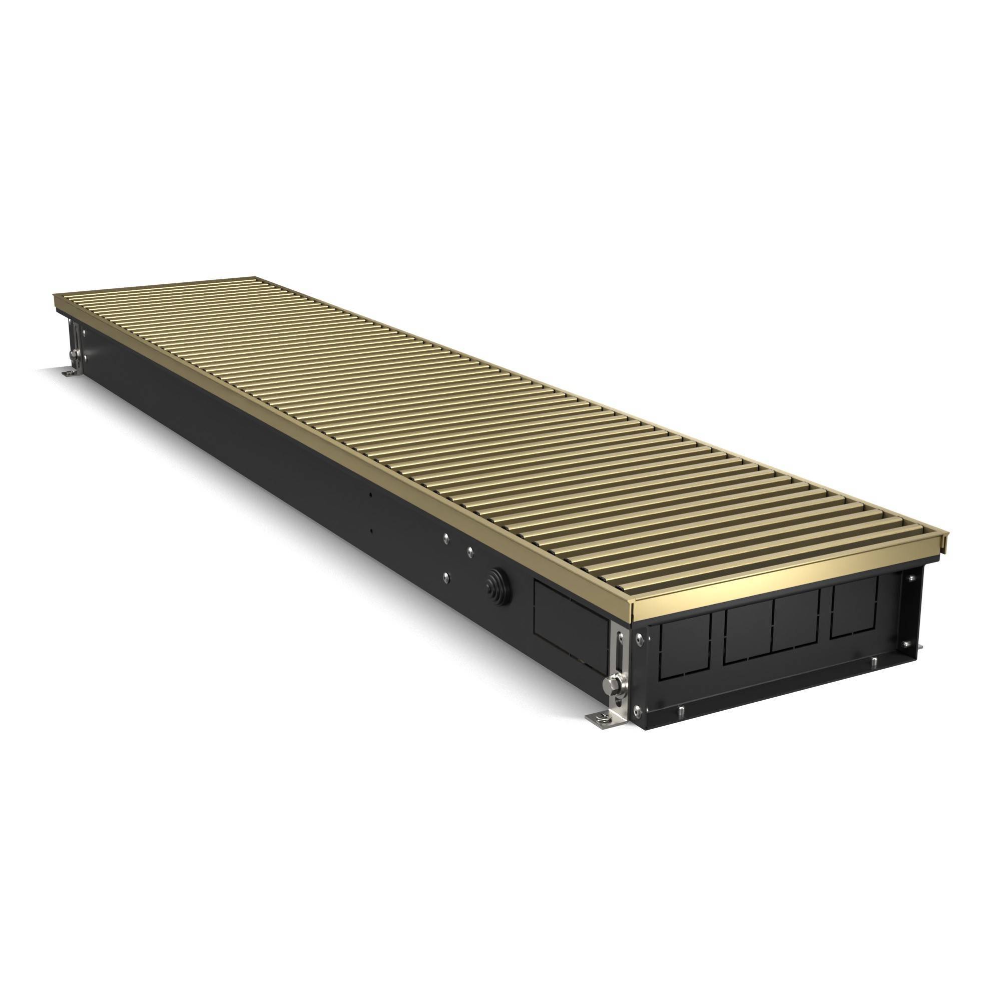 Конвектор внутрипольный Royal Thermo ATRIUM TURBO 90x250x1700 мм инверторный с решеткой золото 1665555