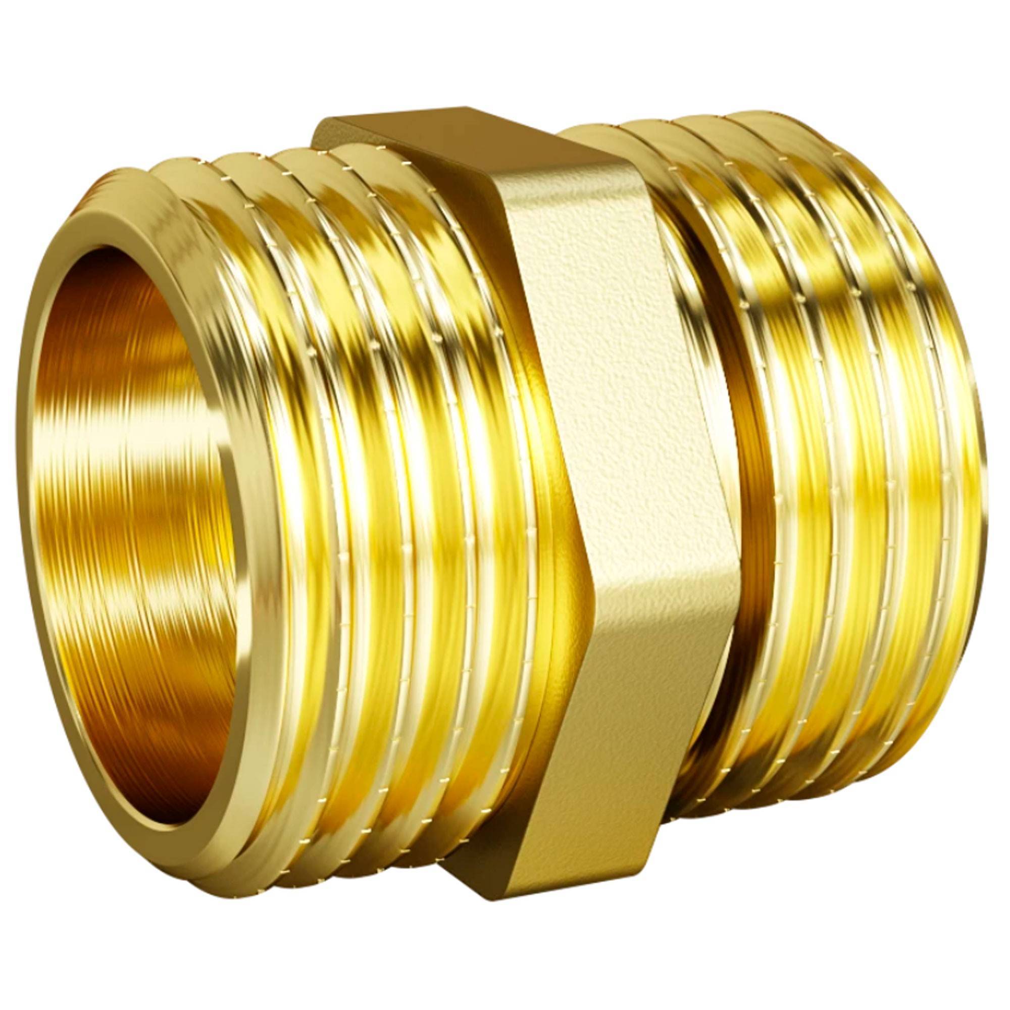 Ниппель прямой LD Pride DN25 1 дюйм НР-НР латунь LD.P.N.25.L