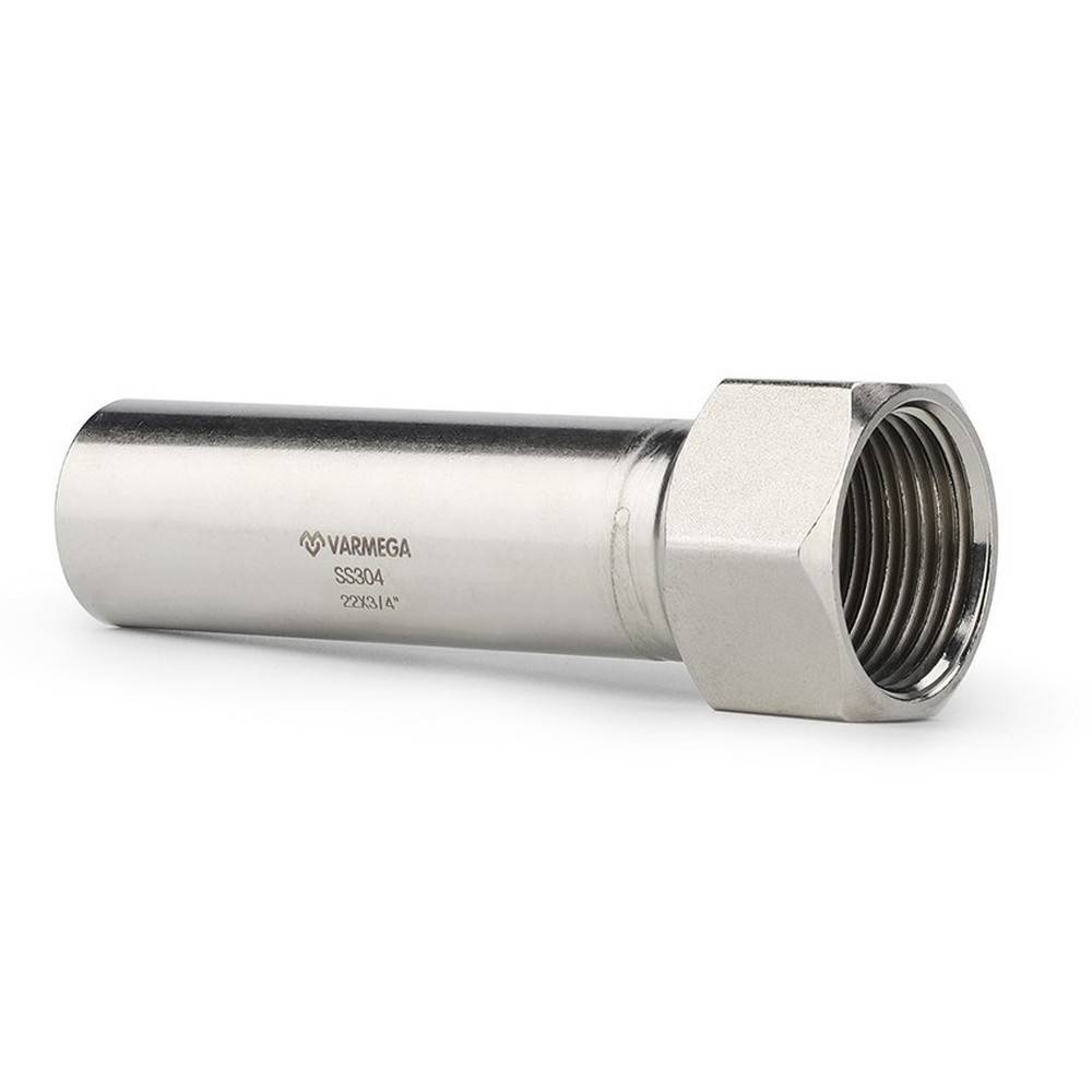 Муфта-вставка Varmega Inox Press 18х1/2 ВР нержавеющая сталь НС-1659565