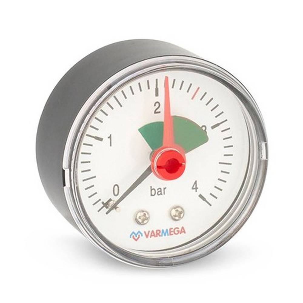 Манометр аксиальный Varmega с указателем предела 50 мм 4 бар 1/4 VMMT09-500402