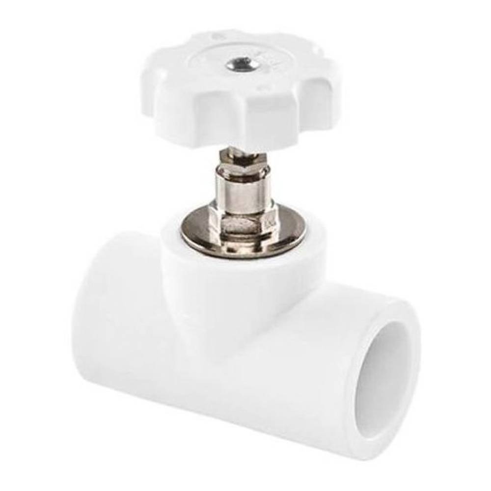 Вентиль полипропиленовый TEBO Technics PP-R белый 40 мм 030060305