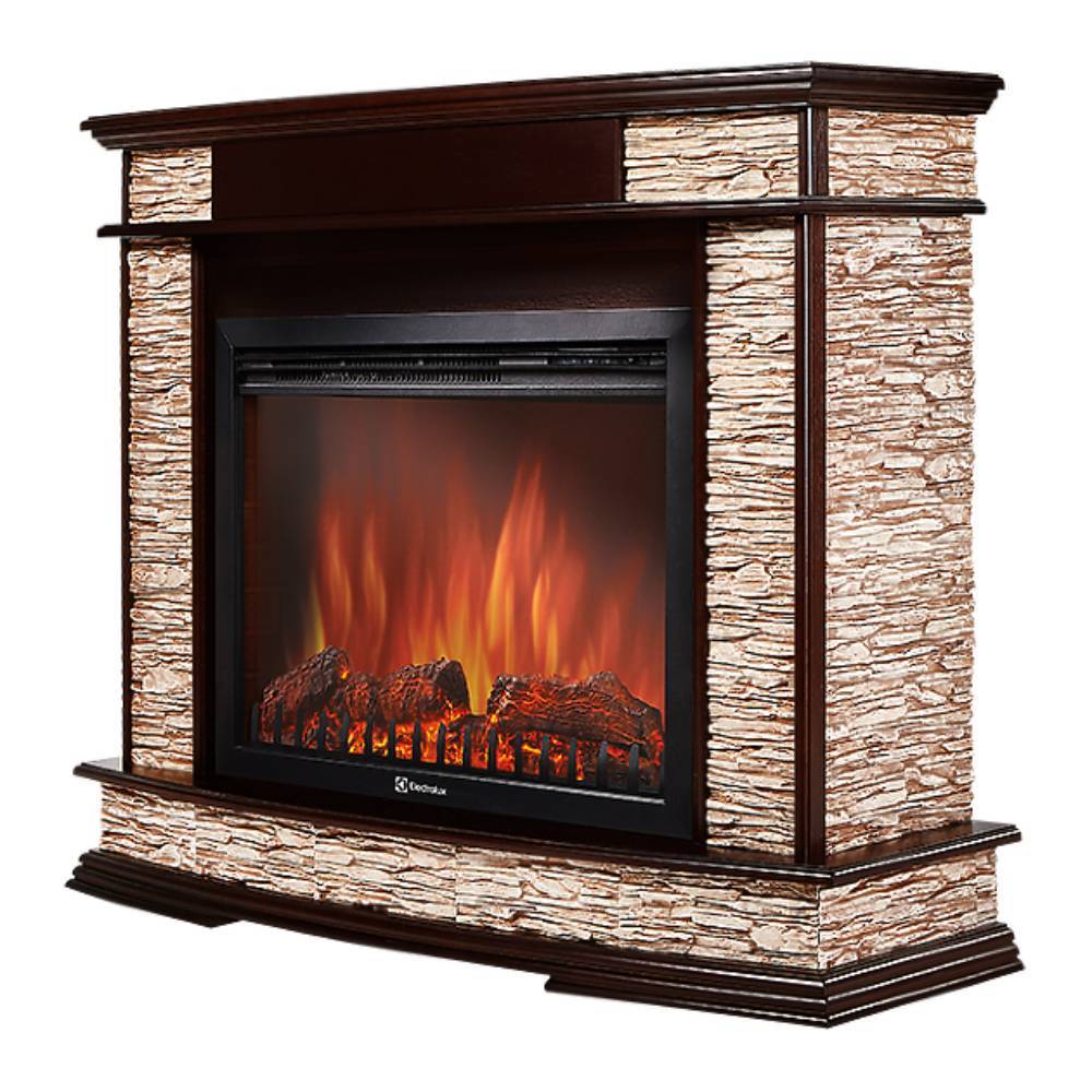 Каминокомплект Electrolux Scala 25 сланец скалистый бурый шпон темный дуб с очагом EFP/P-2720RLS 1284830
