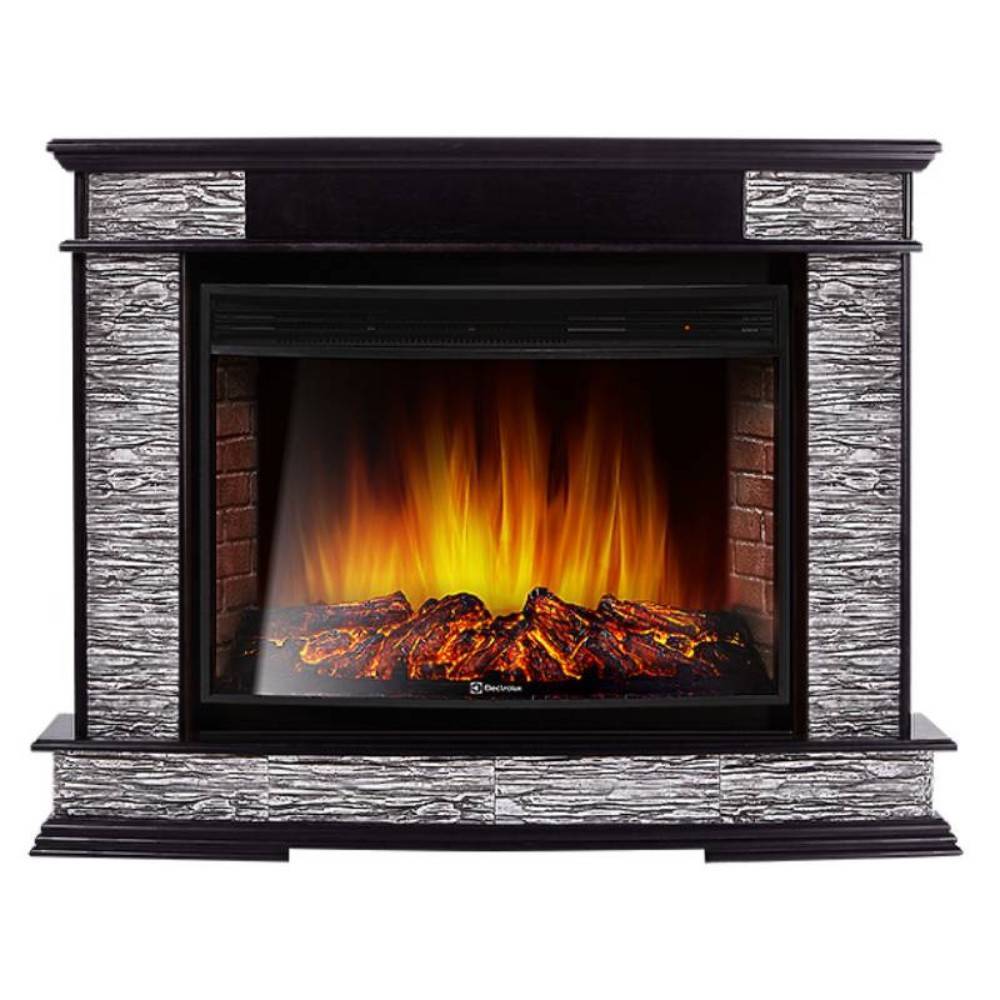 Каминокомплект Electrolux EFP/P-3020LS с порталом Scala 30 сланец скалистый серый шпон венге 1407306