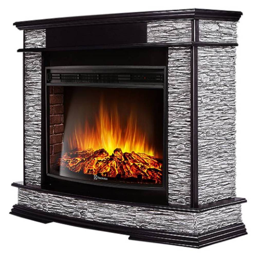 Каминокомплект Electrolux EFP/P-3020LS с порталом Scala 30 сланец скалистый серый шпон венге 1407306