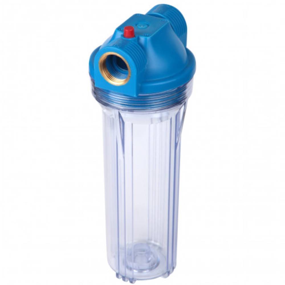 Фильтр магистральный Акватек 10 3/4 дюйма для холодной воды прозрачный корпус без картриджа 0-25-2805