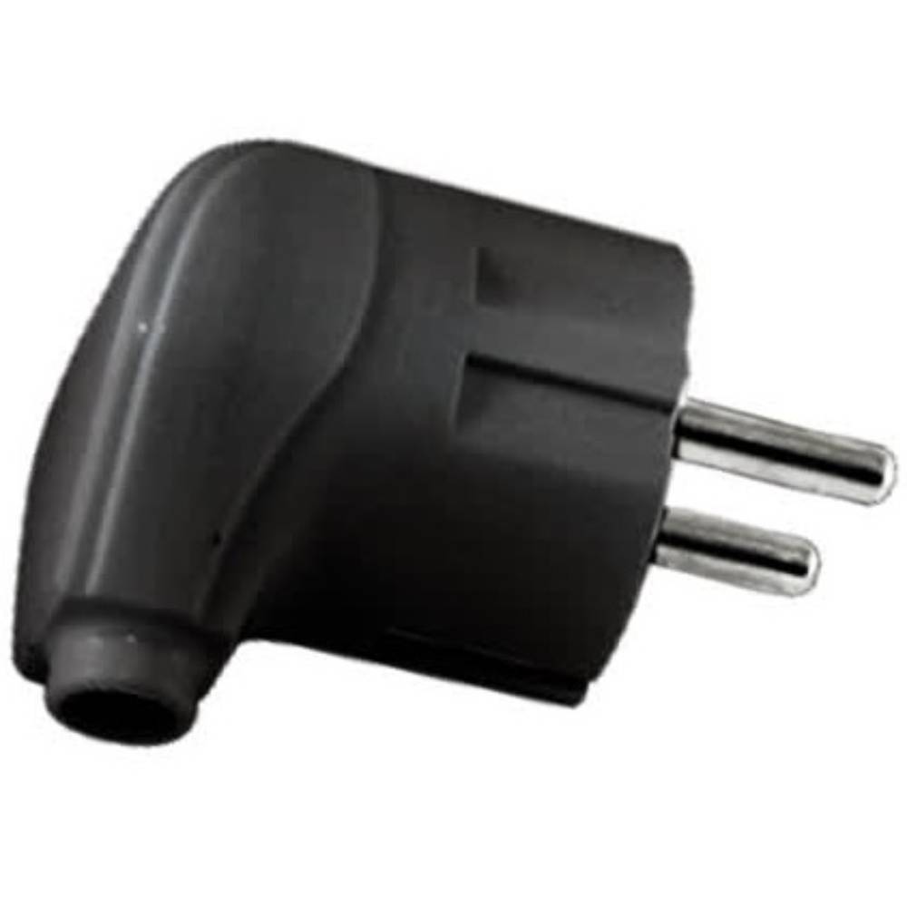 Вилка штепсельная TDM ELECTRIC Народная угловая с заземлением 16 А 250 В черная SQ0613-0014