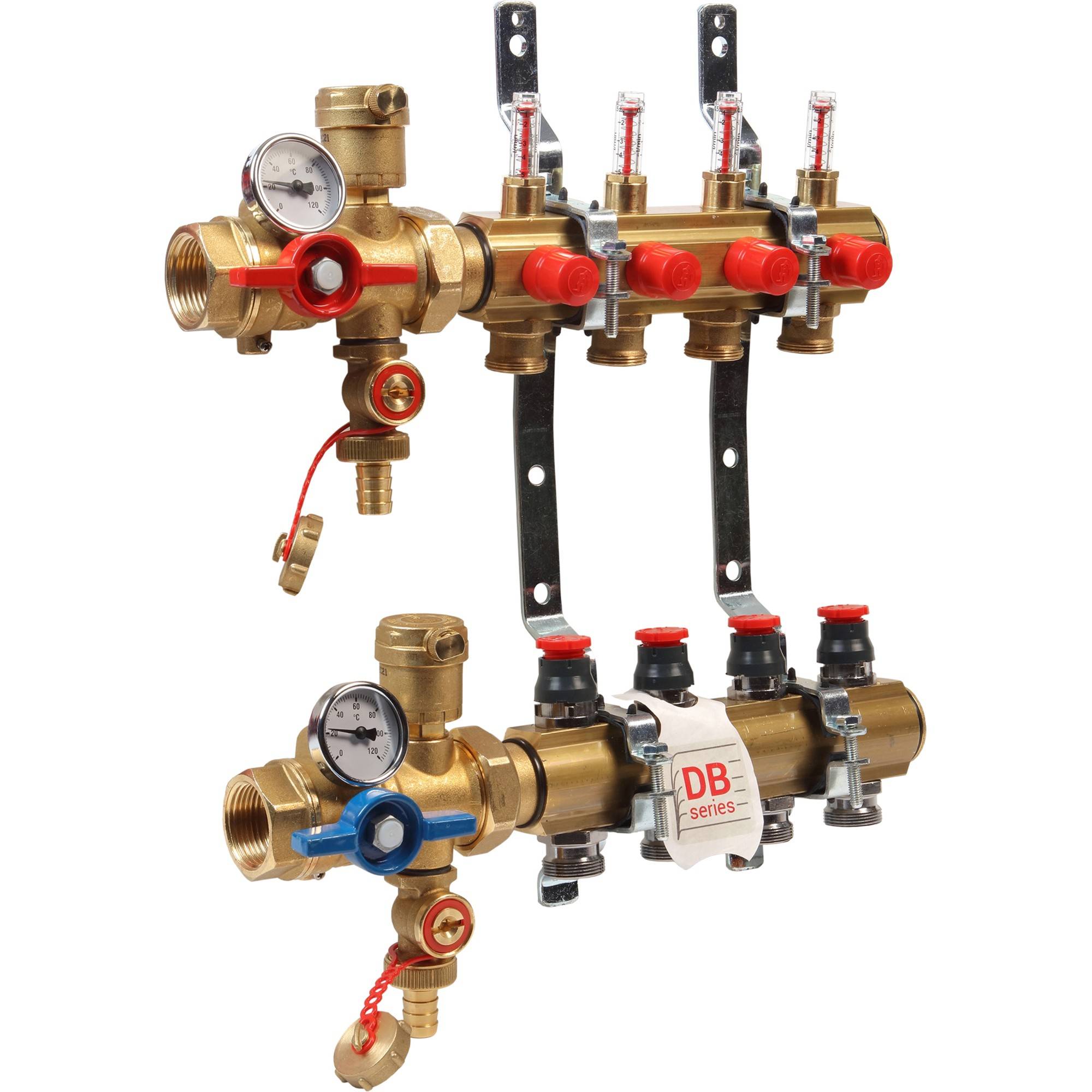 Коллекторный узел Giacomini R553FKDB 1 x 18 на 4 выхода с динамической регулировкой R553FKDB104