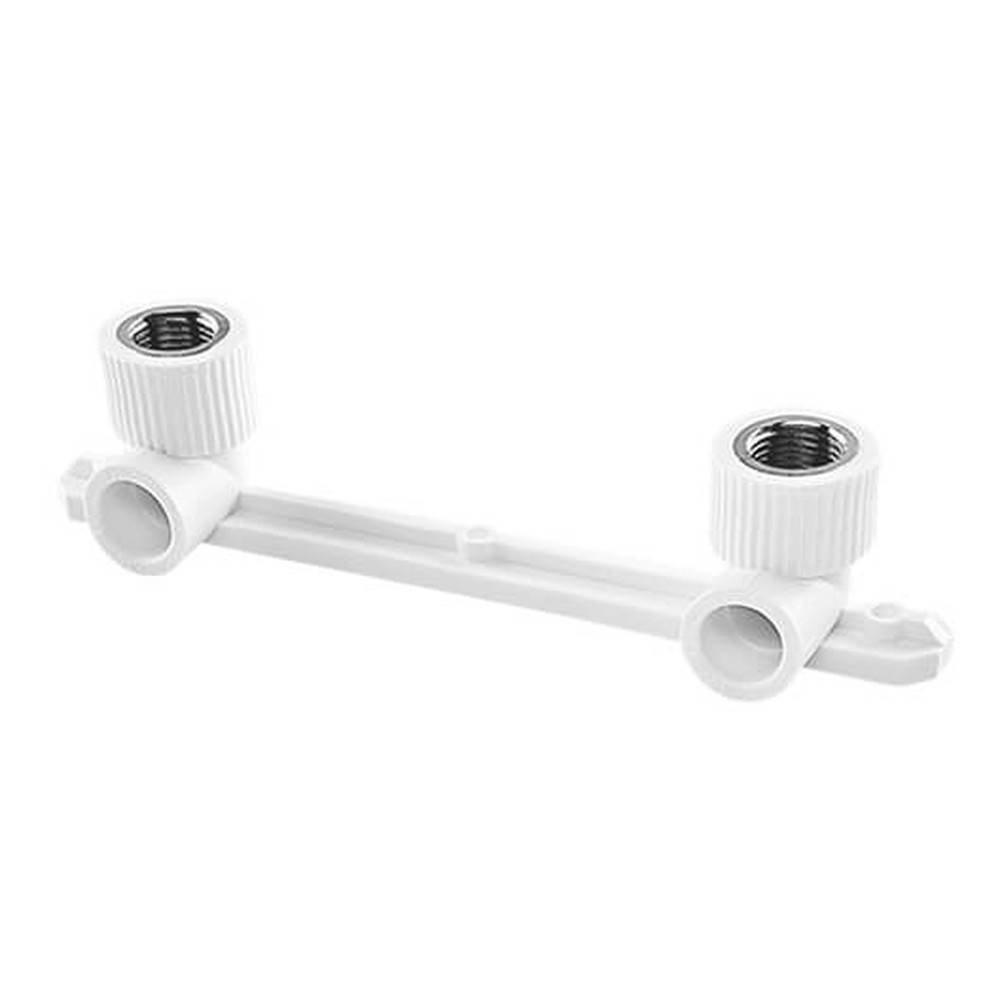 Комплект настенный для смесителя TEBO PP-R 20x1/2 ВР белый 030090811